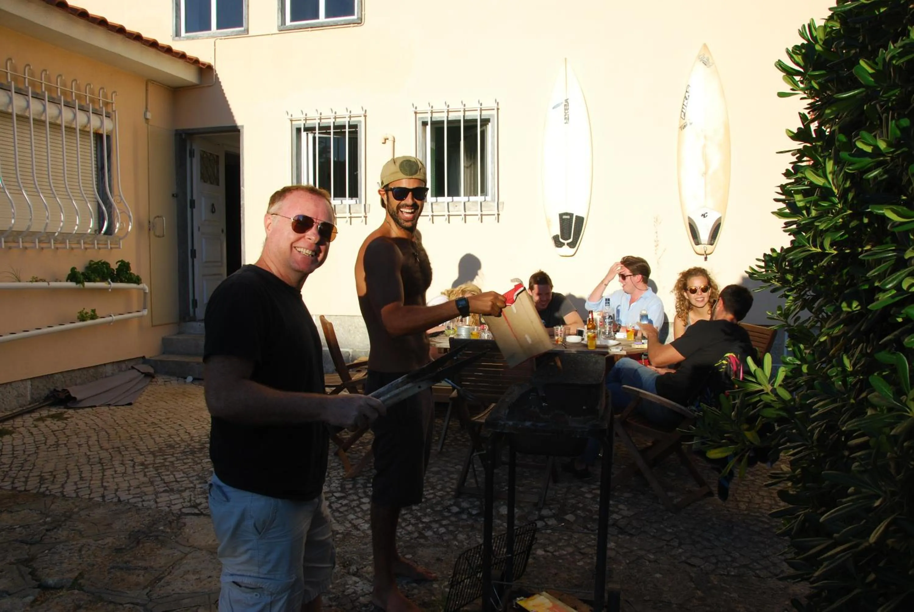 BBQ facilities in Carcavelos Surf Hostel and Surf Camp