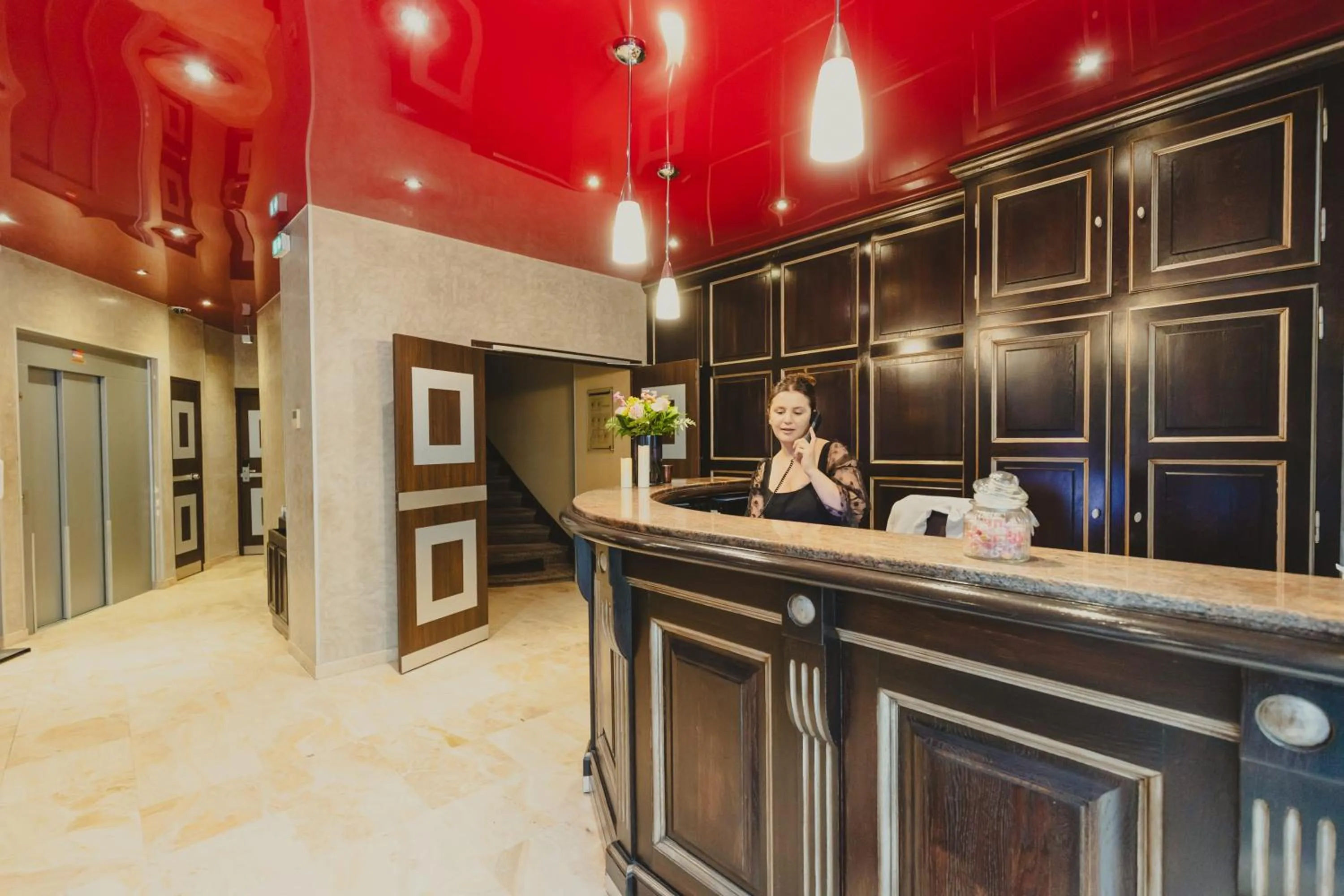 Lobby or reception in Grand Hotel Francais