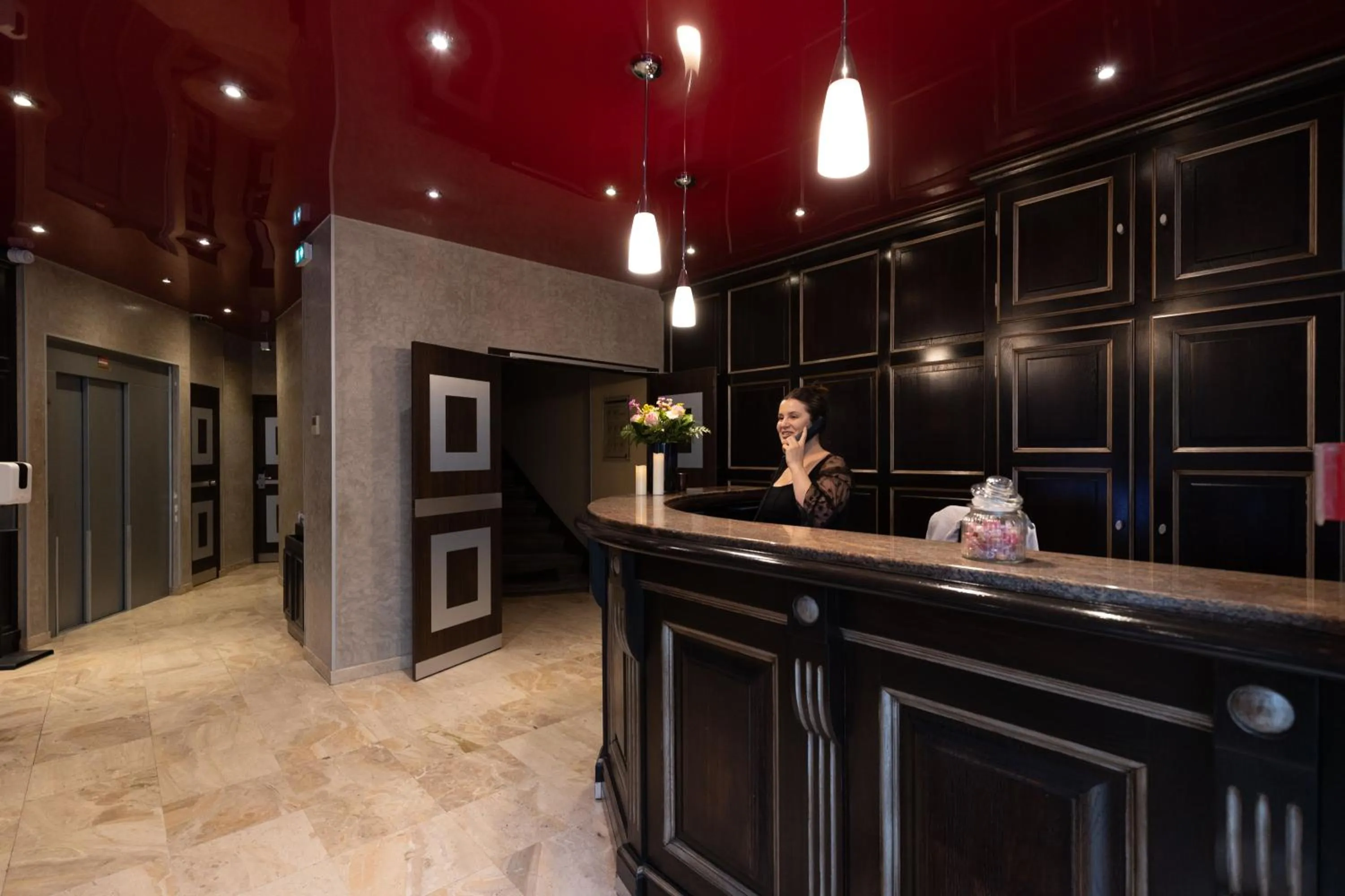 Lobby or reception in Grand Hotel Francais