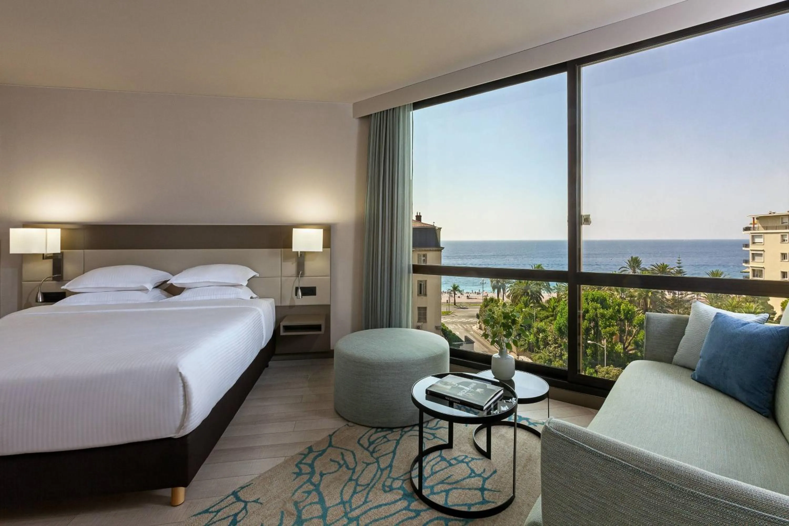 Living room, Bed in AC Hotel by Marriott Nice