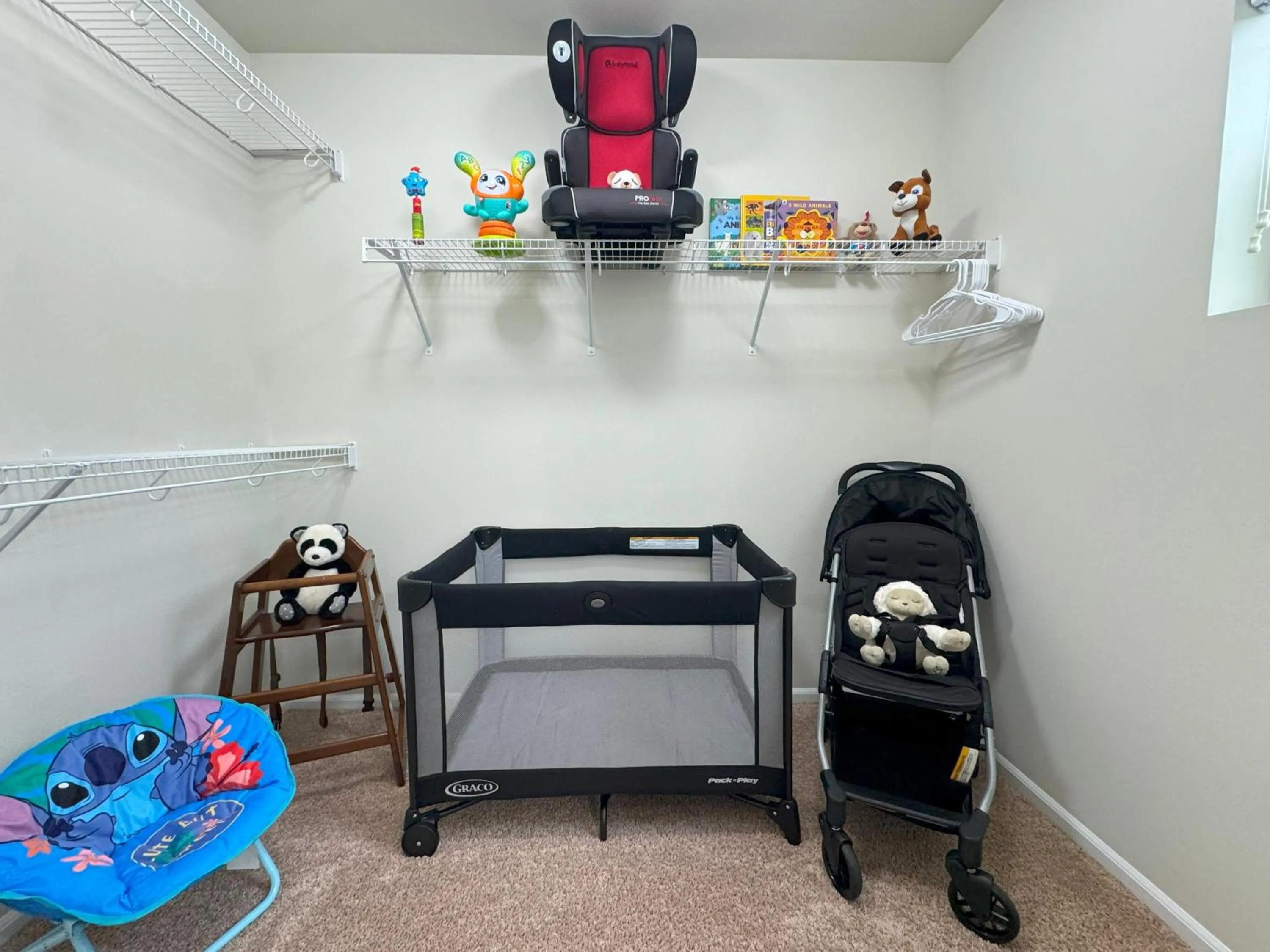 cot in Terra House Tacoma - EV Power Station, Crib, Stroller, High Chair