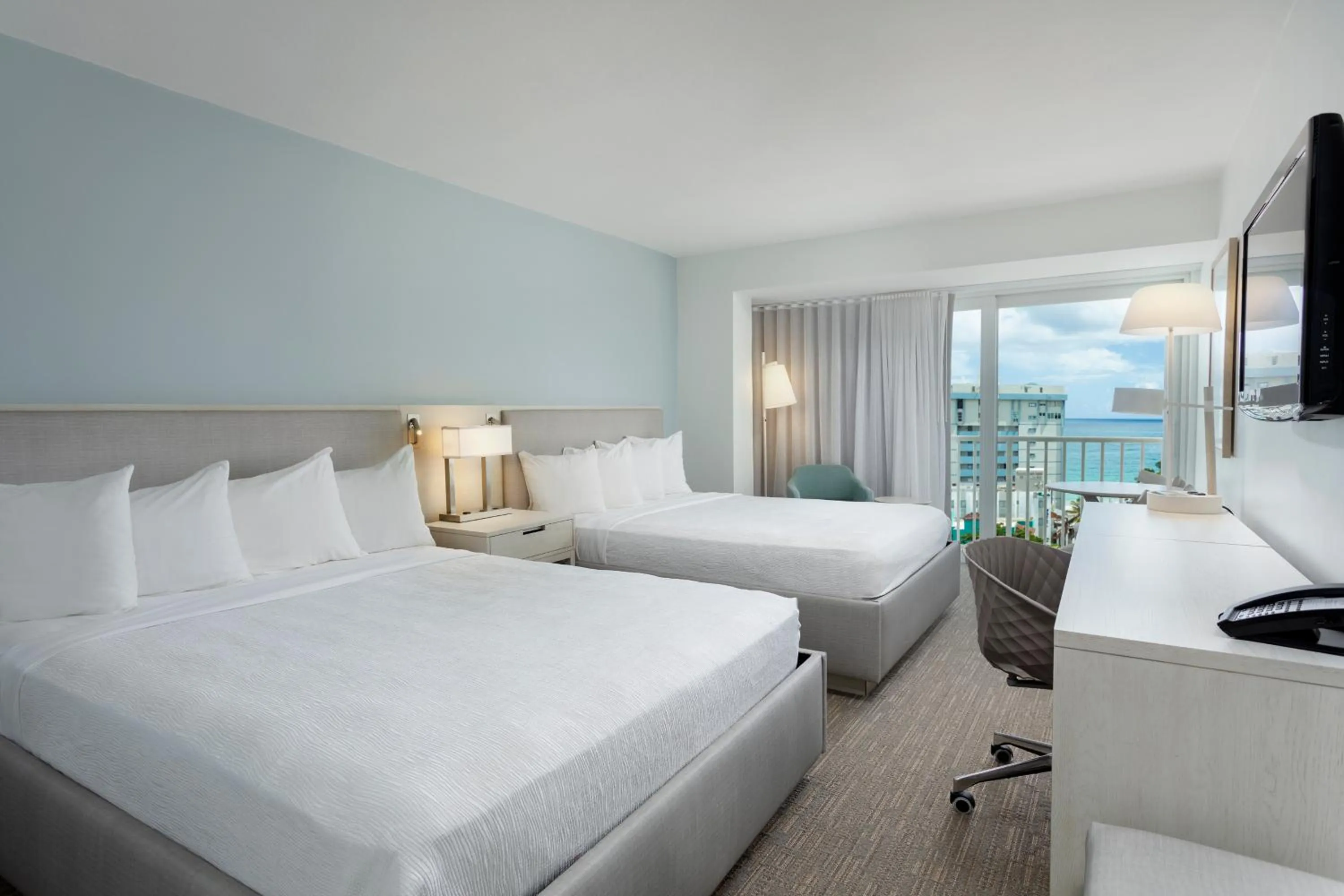 View (from property/room), Bed in Condado Palm Inn San Juan, Tapestry Collection by Hilton