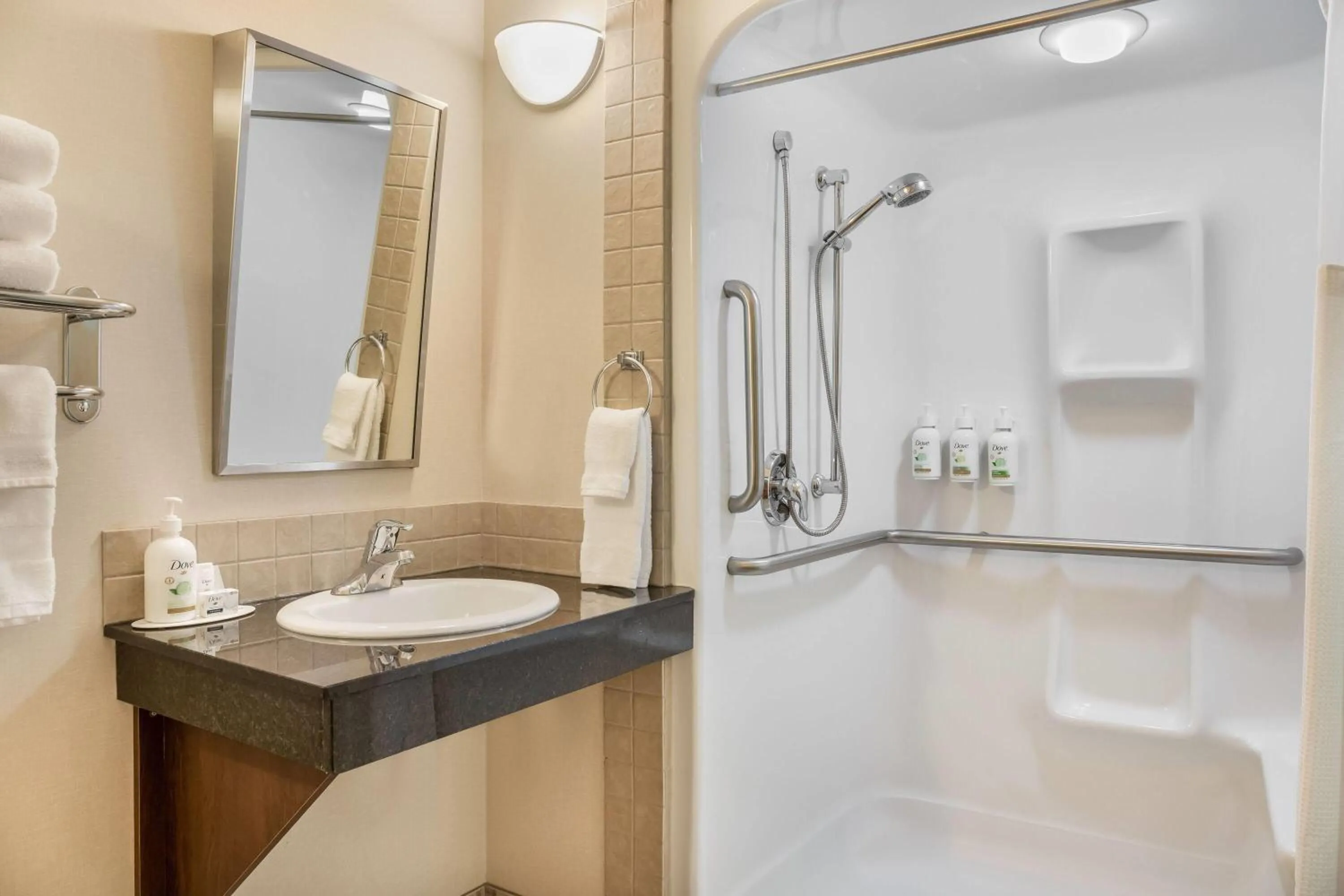 Shower in Ramada by Wyndham Lac La Biche