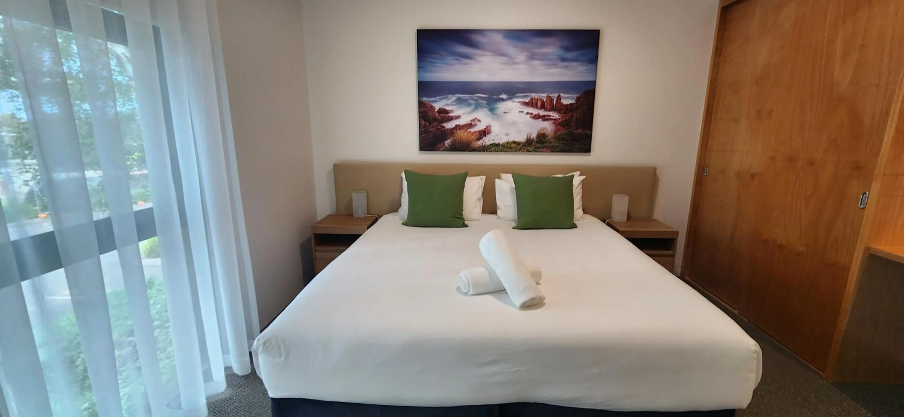 Bed in Phillip Island Apartments