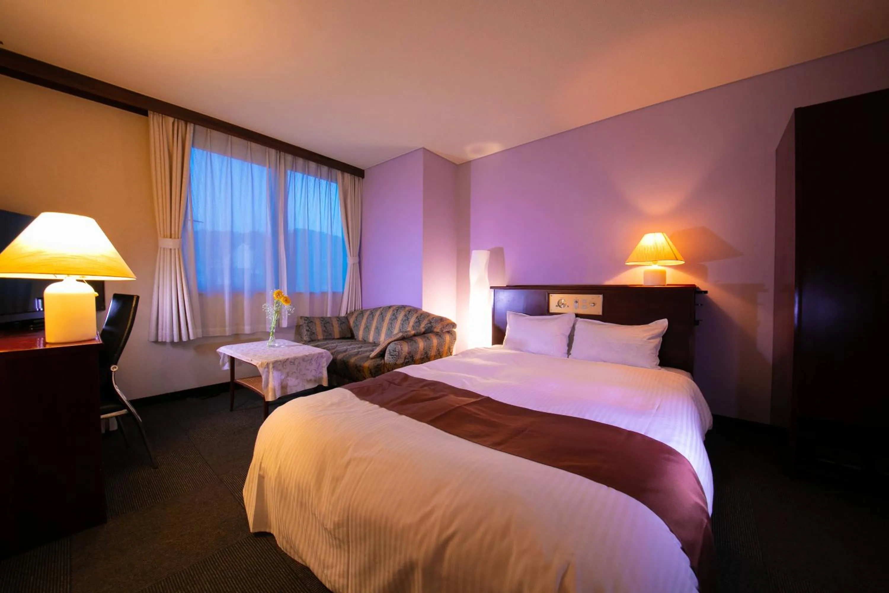 Bed in Ninohe City Hotel