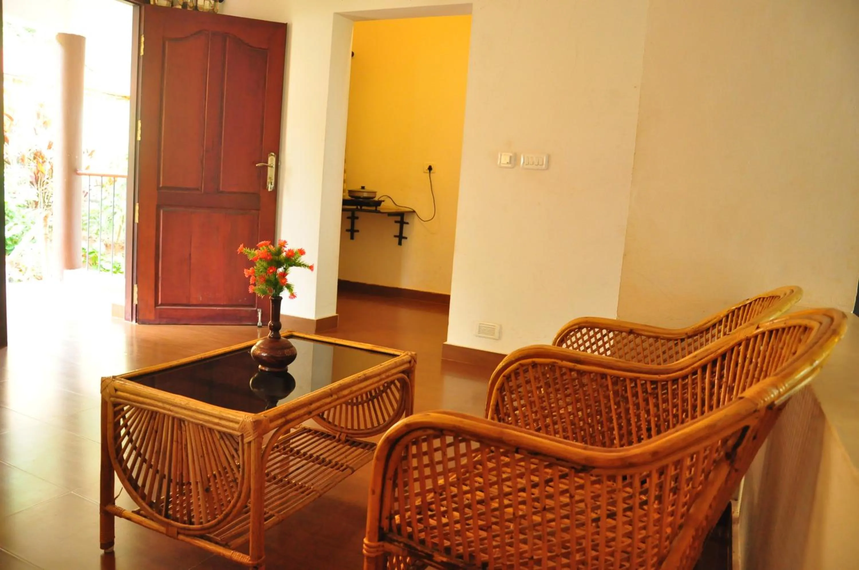 Seating area in Planet Green Plantation Resorts, Wayanad, Kerala
