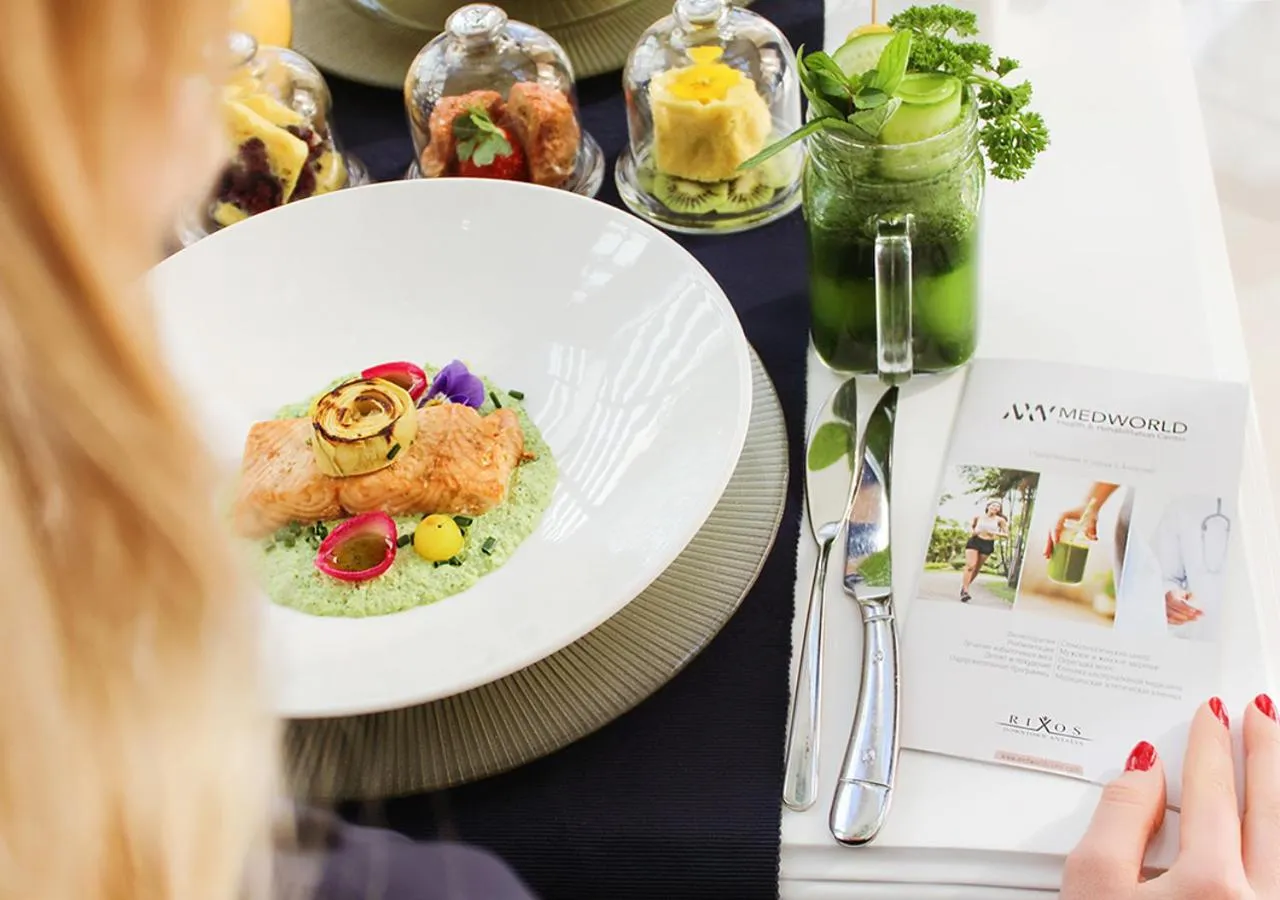 Food and drinks in MEDWORLD Health & Rehabilitation Center Rixos Antalya