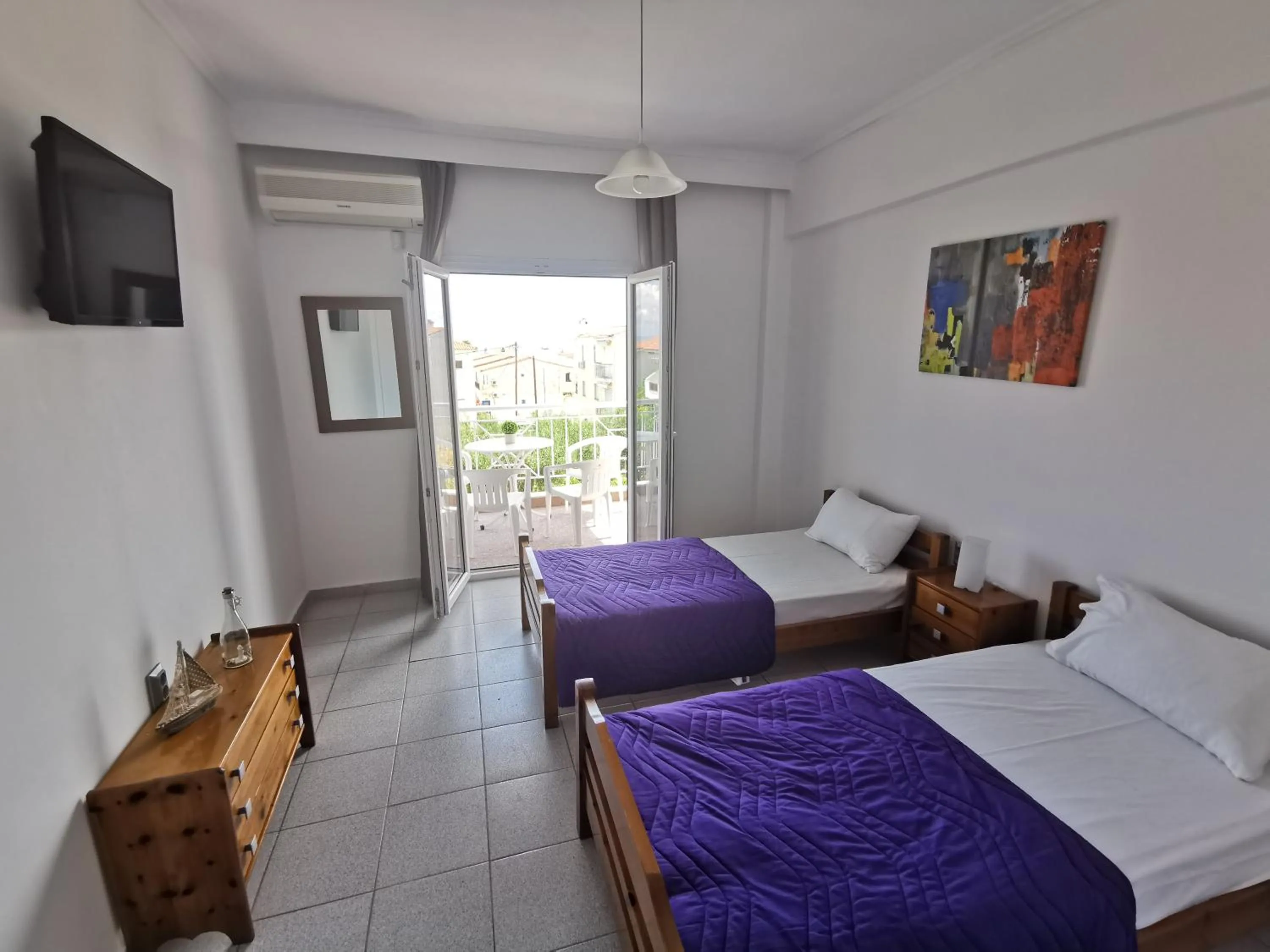 Balcony/Terrace, Bed in Polychrono GREEN GARDENS