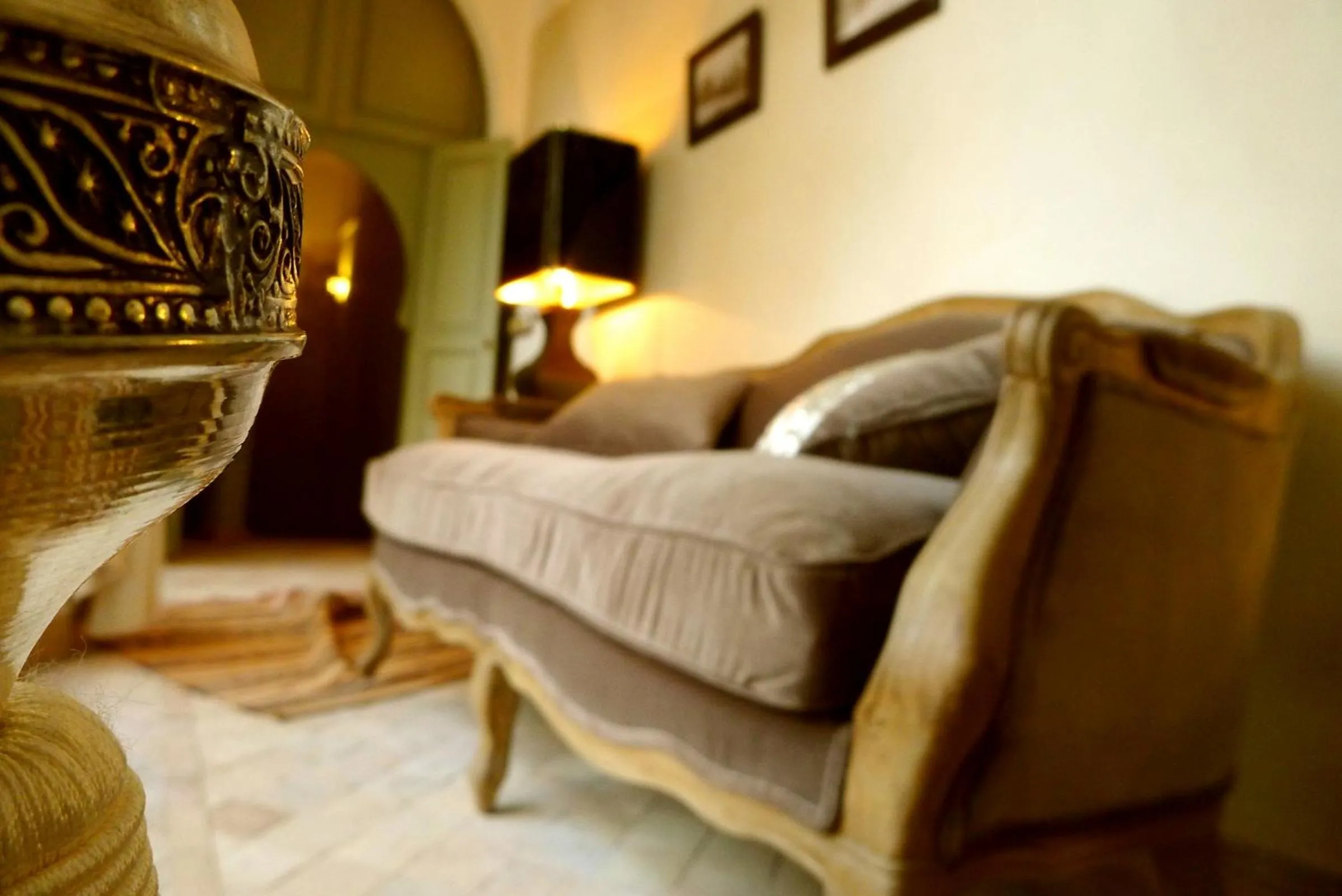 Living room, Bed in Riad Palacio De Las Especias