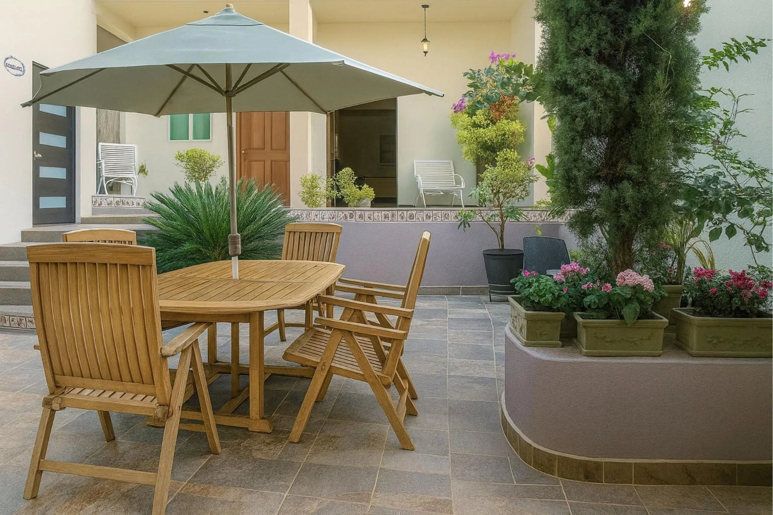Seating area in Casa Santa Fe