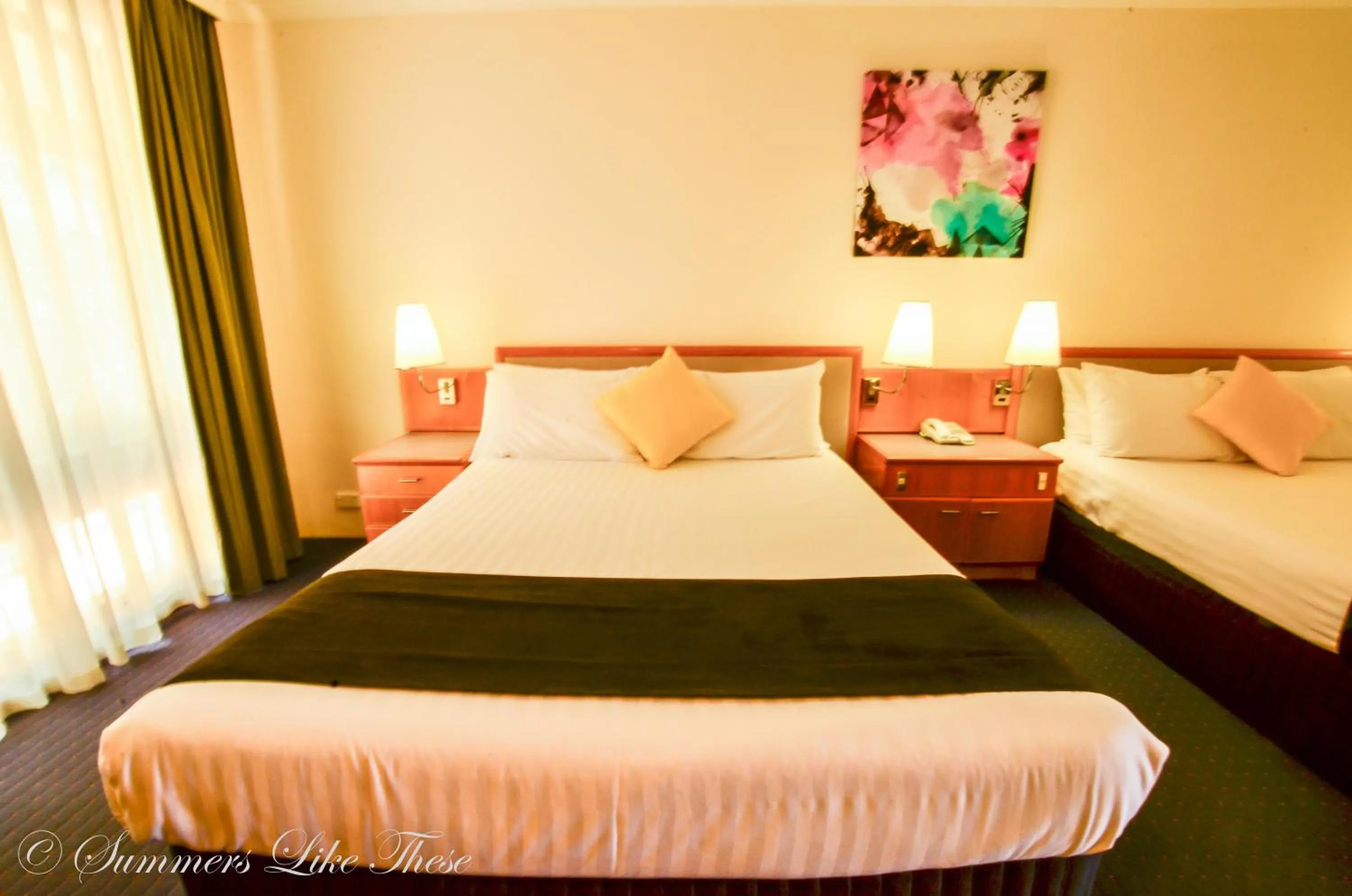 Bed in Meninya Palms Resort Moama