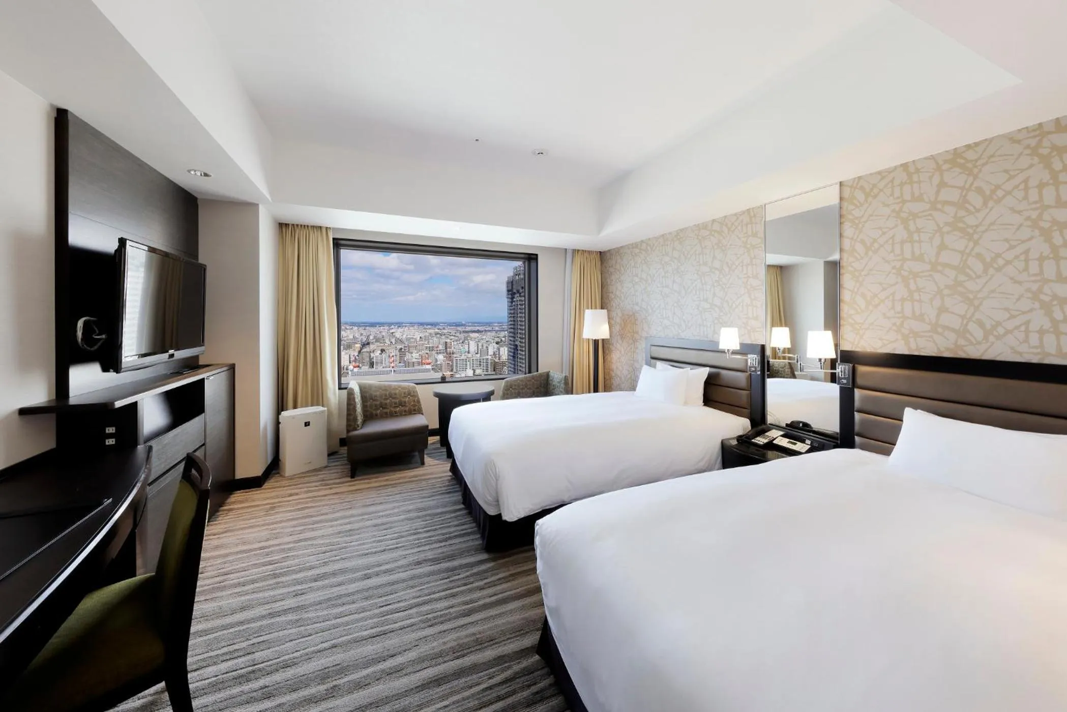 Photo of the whole room, Bed in JR Tower Hotel Nikko Sapporo