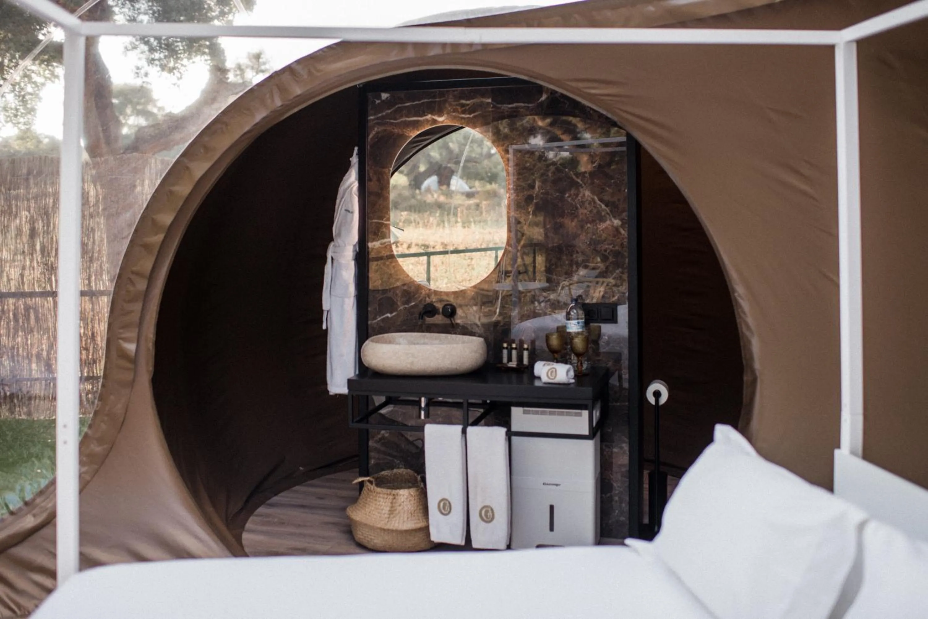 Bathroom, Bed in Finca El Cortiñal
