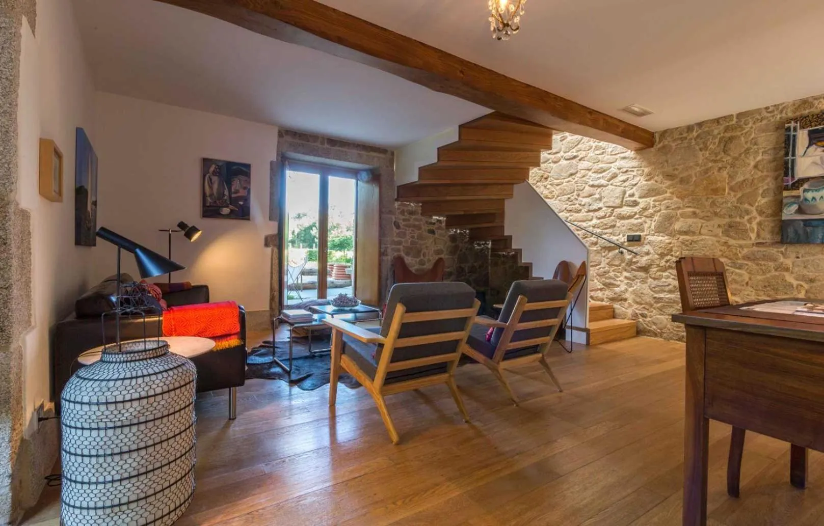 Living room in Os Lambráns