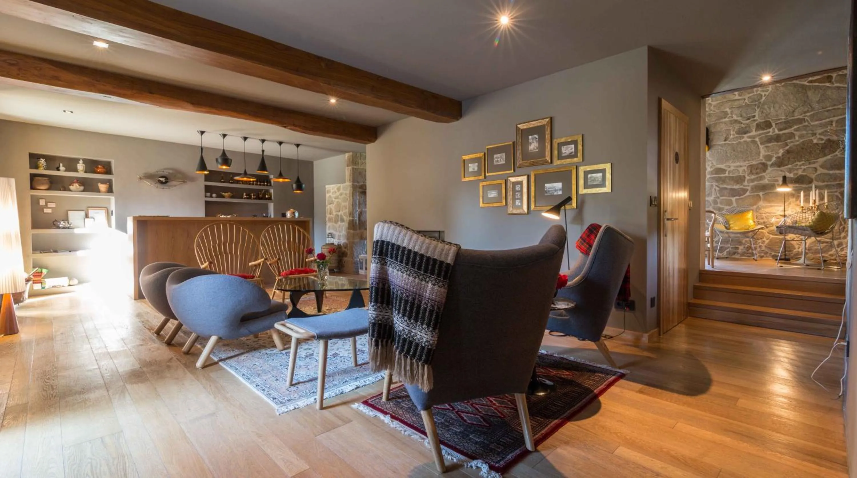 Living room in Os Lambráns