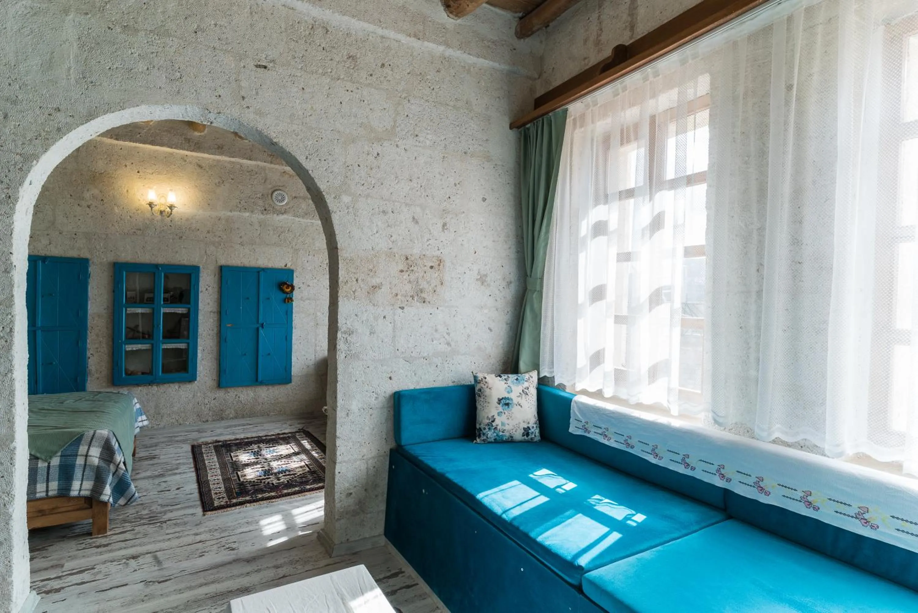 Living room in Atilla's Cave Hotel