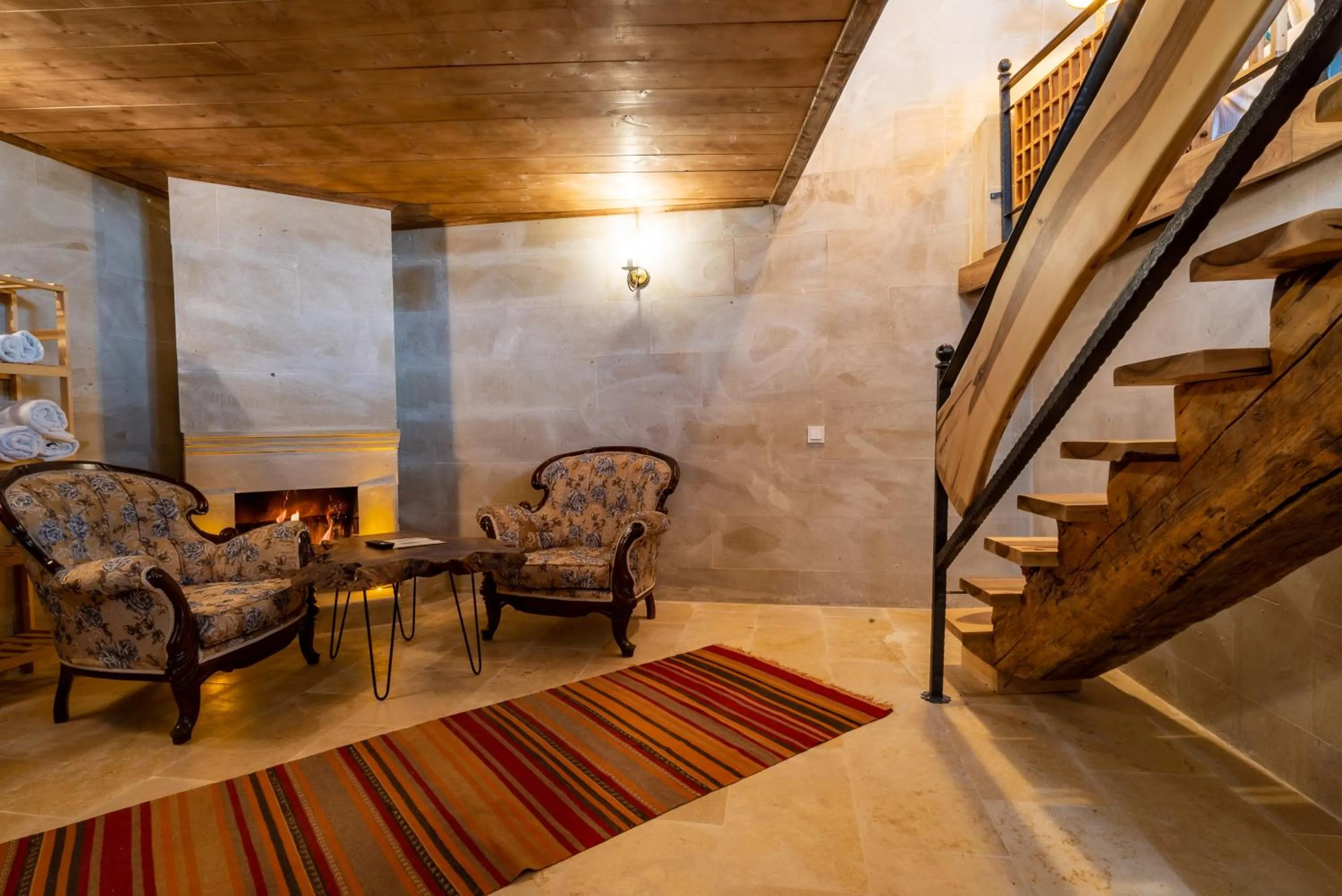 Living room in Atilla's Cave Hotel