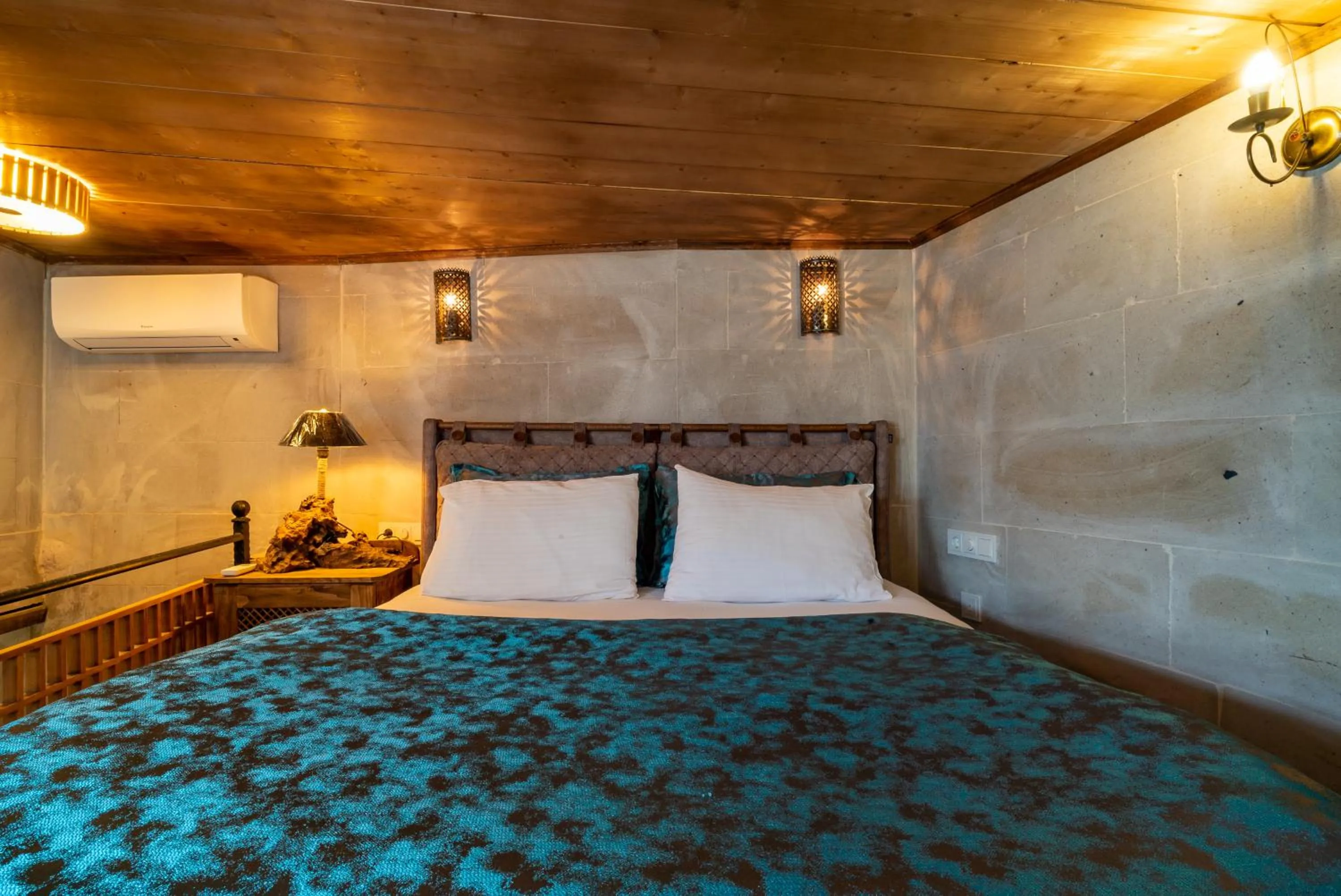 Bed in Atilla's Cave Hotel