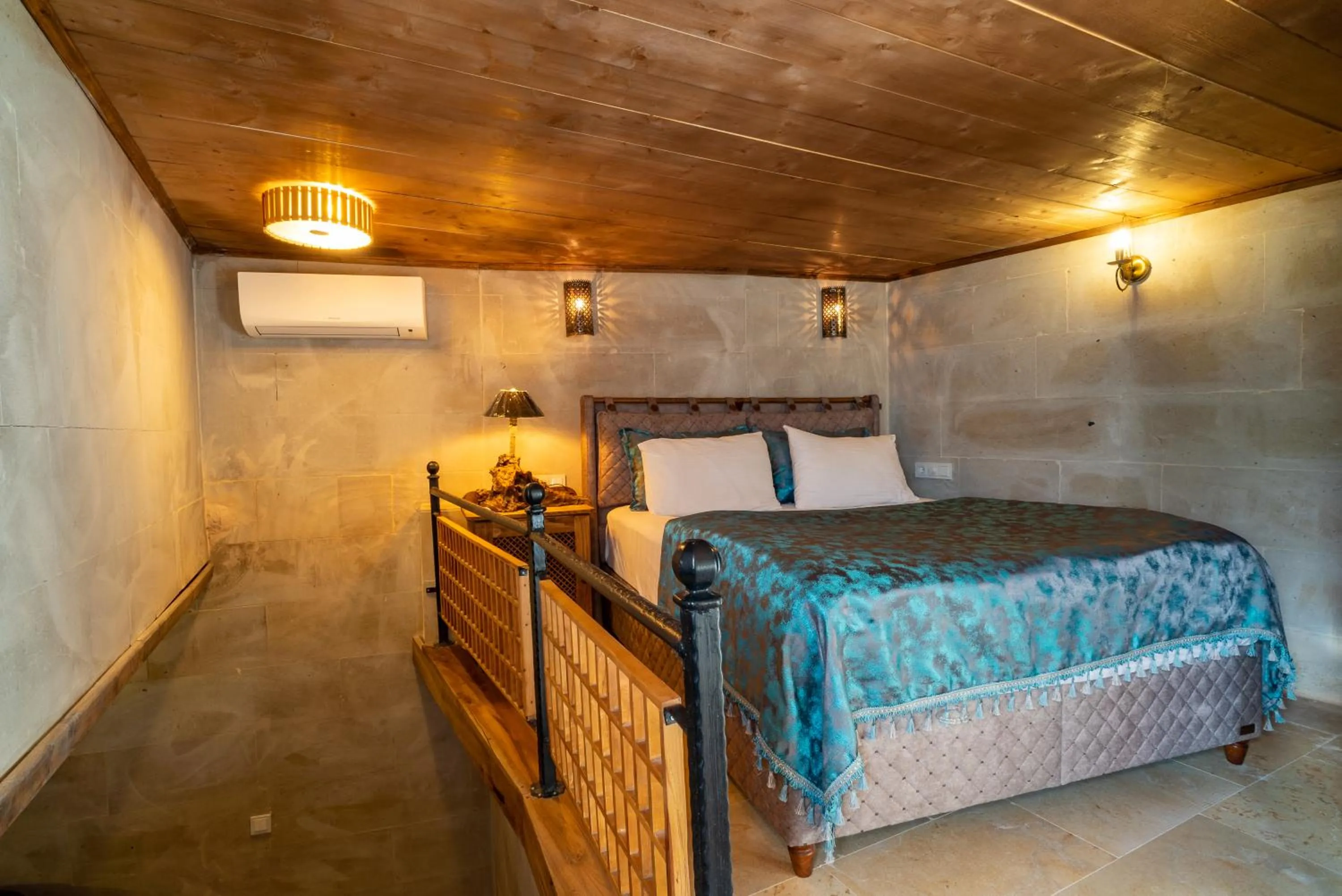 Bed in Atilla's Cave Hotel