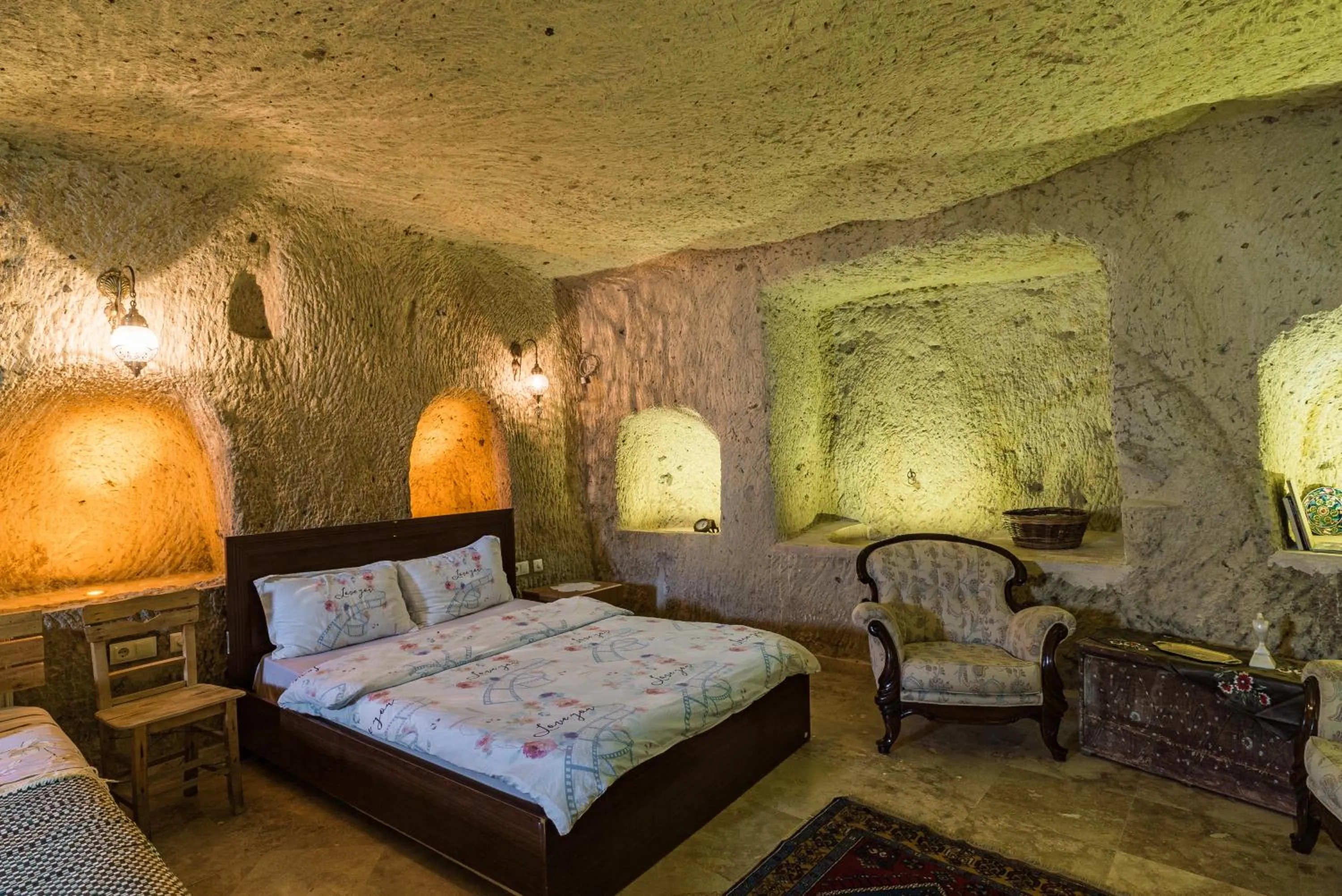 Bed in Atilla's Cave Hotel