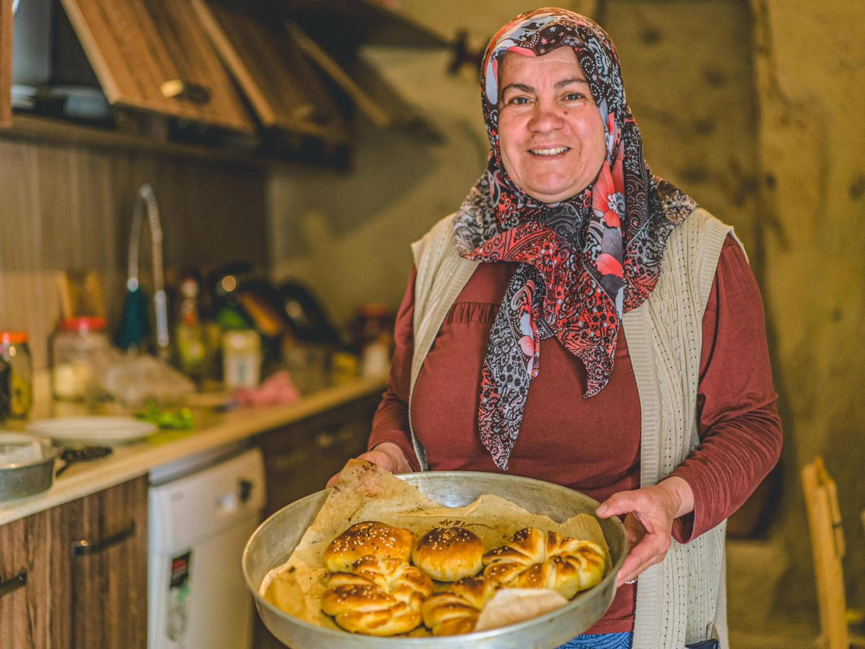 People in Atilla's Cave Hotel