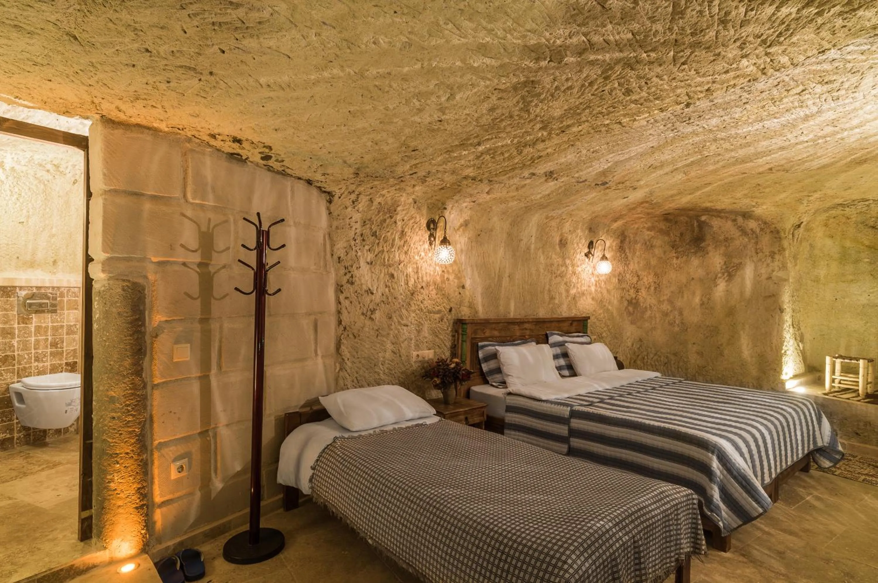 Bed in Atilla's Cave Hotel