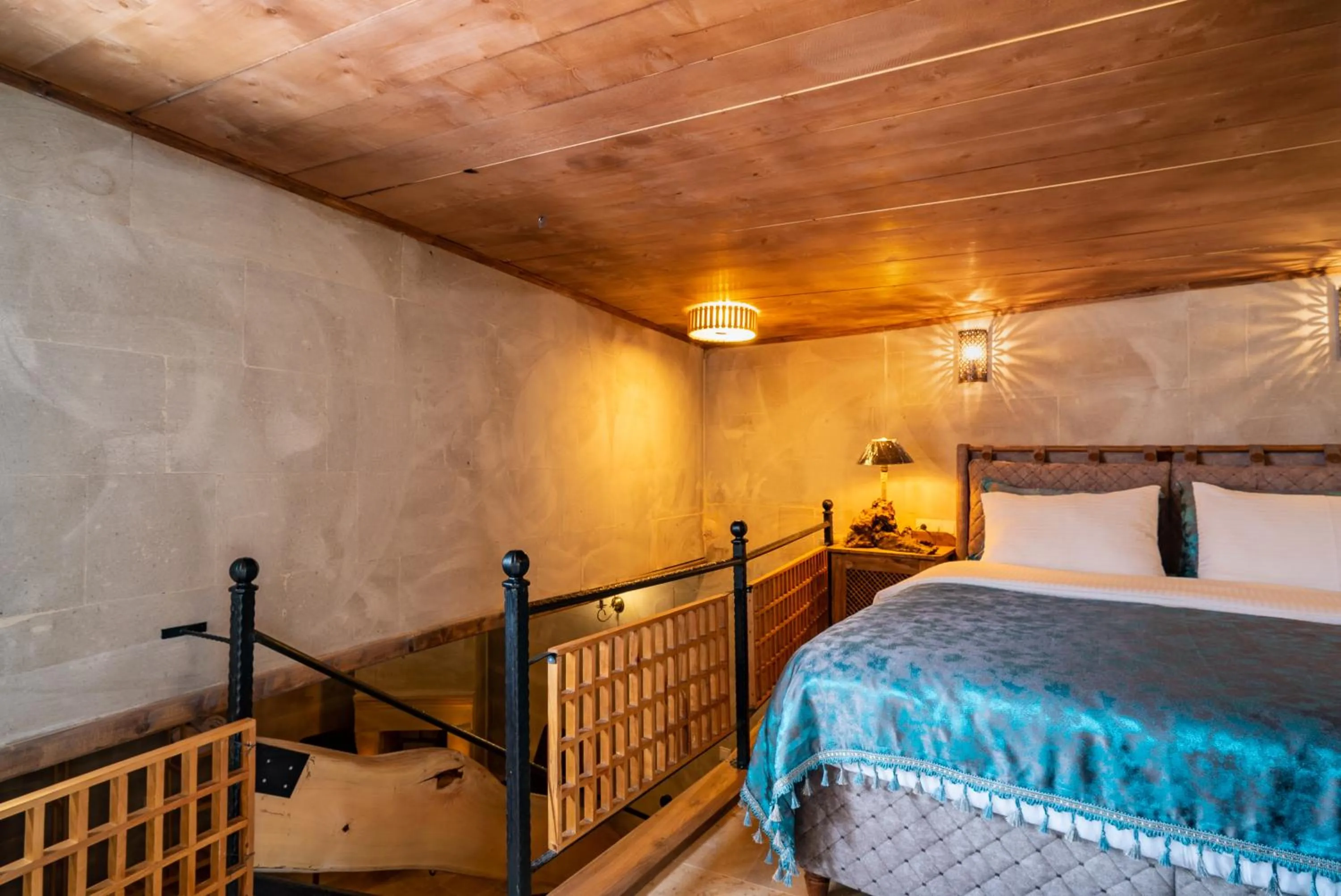 Bed in Atilla's Cave Hotel