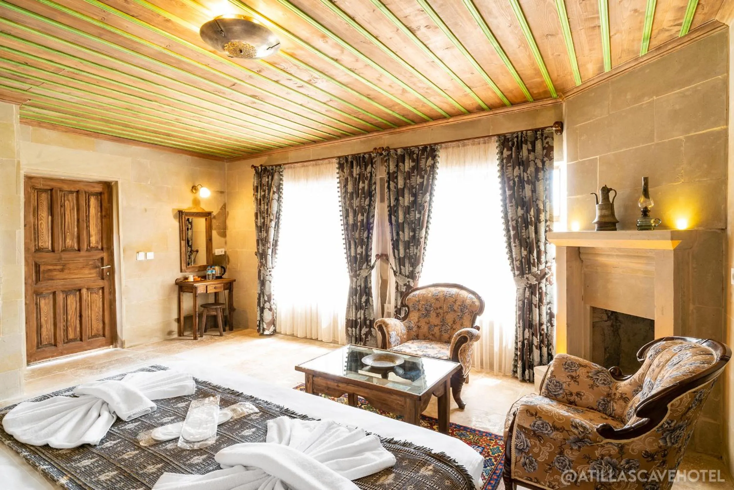 Bed in Atilla's Cave Hotel