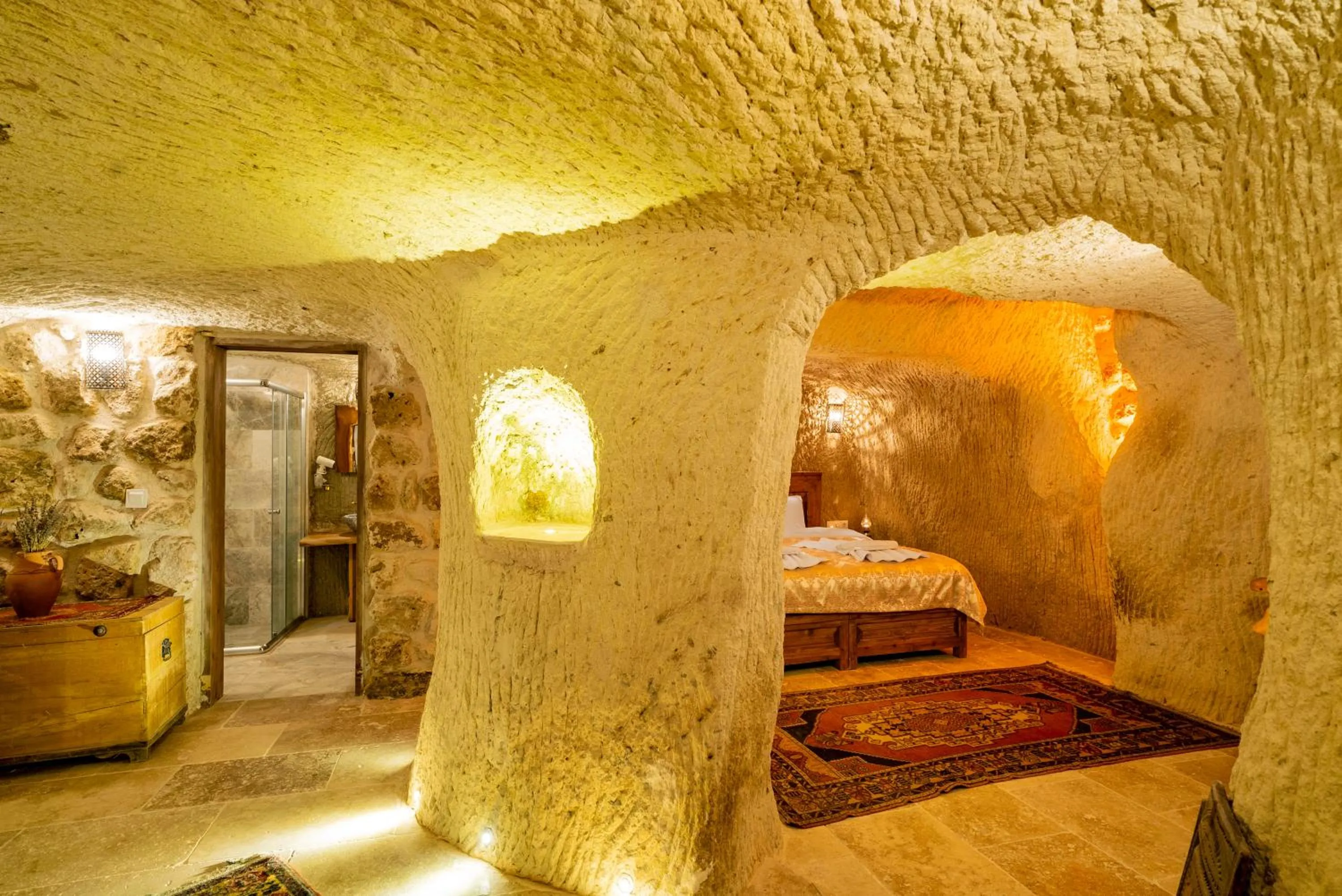 Bed in Atilla's Cave Hotel