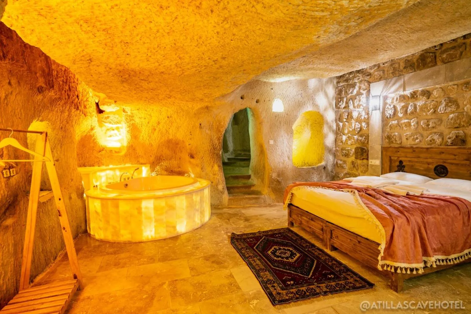 Bed in Atilla's Cave Hotel