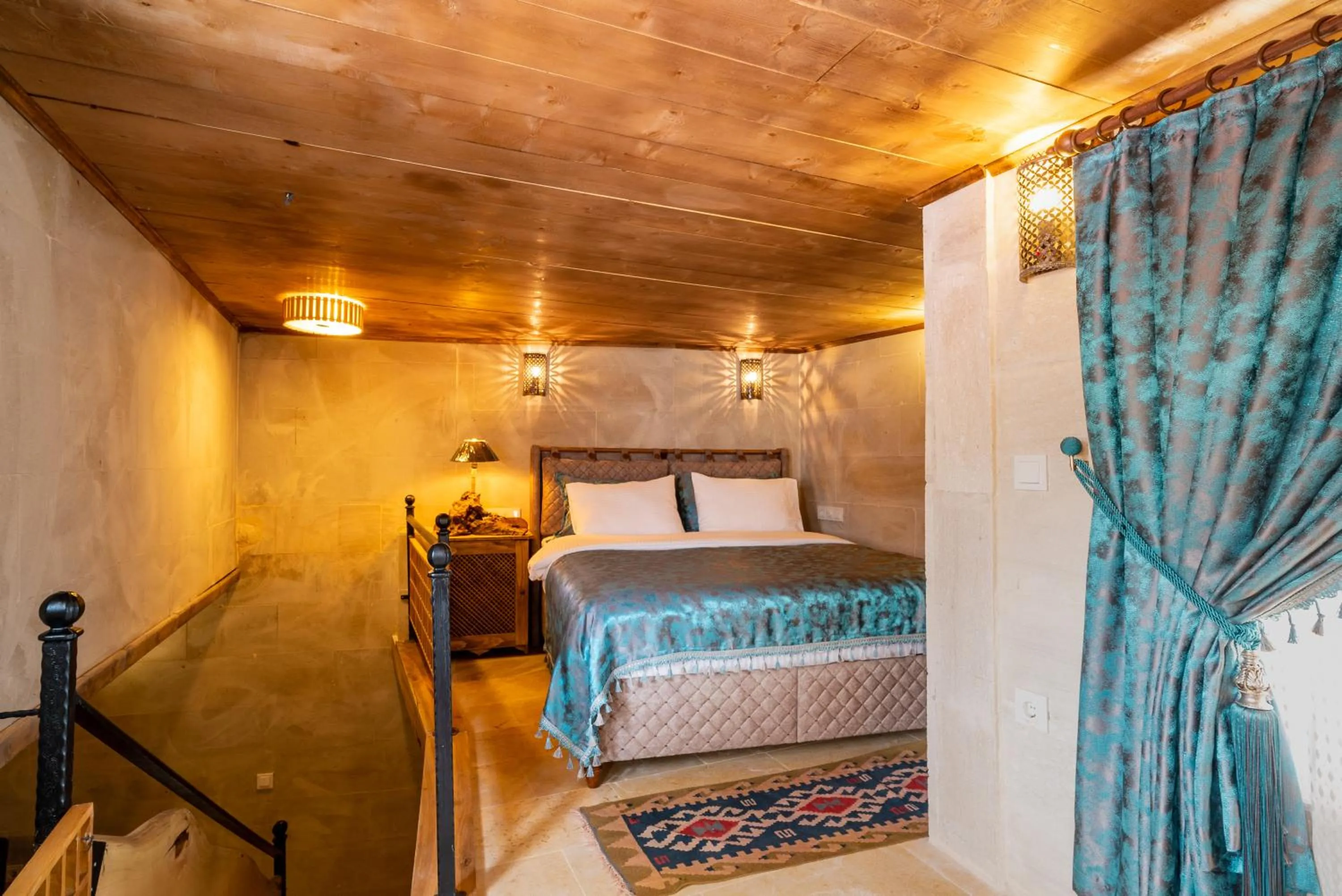 Bed in Atilla's Cave Hotel