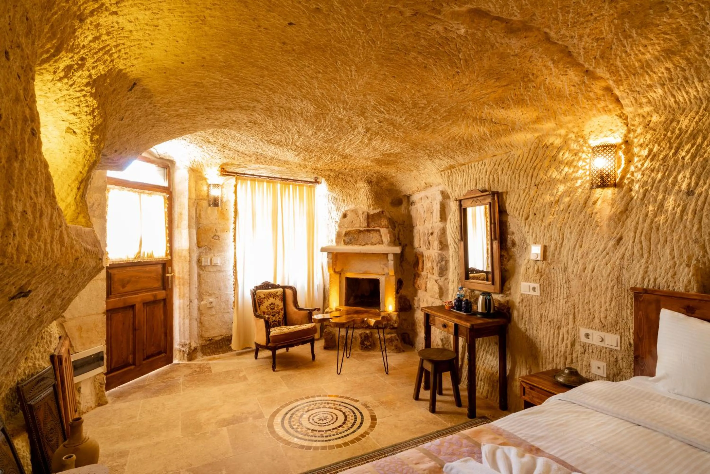 Bed in Atilla's Cave Hotel