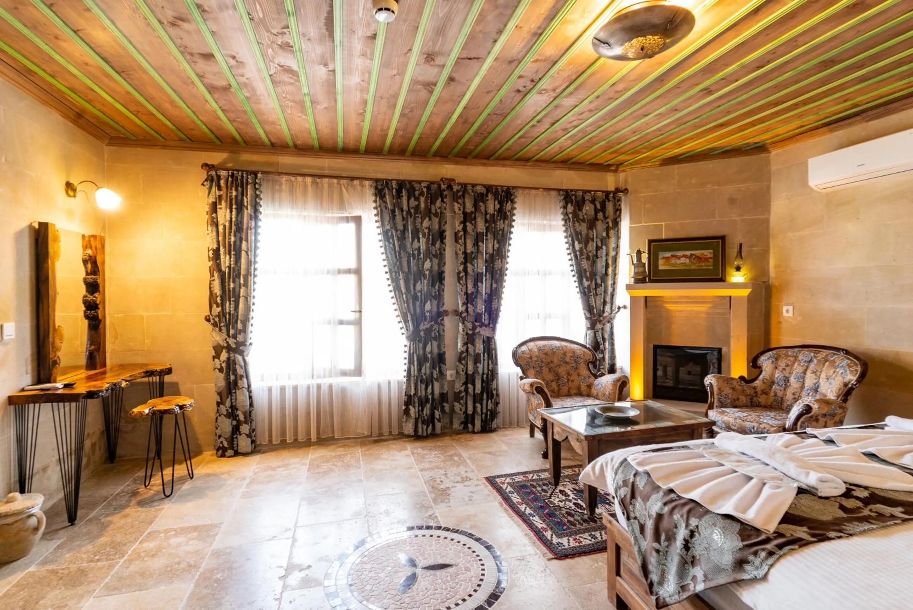 Seating area in Atilla's Cave Hotel