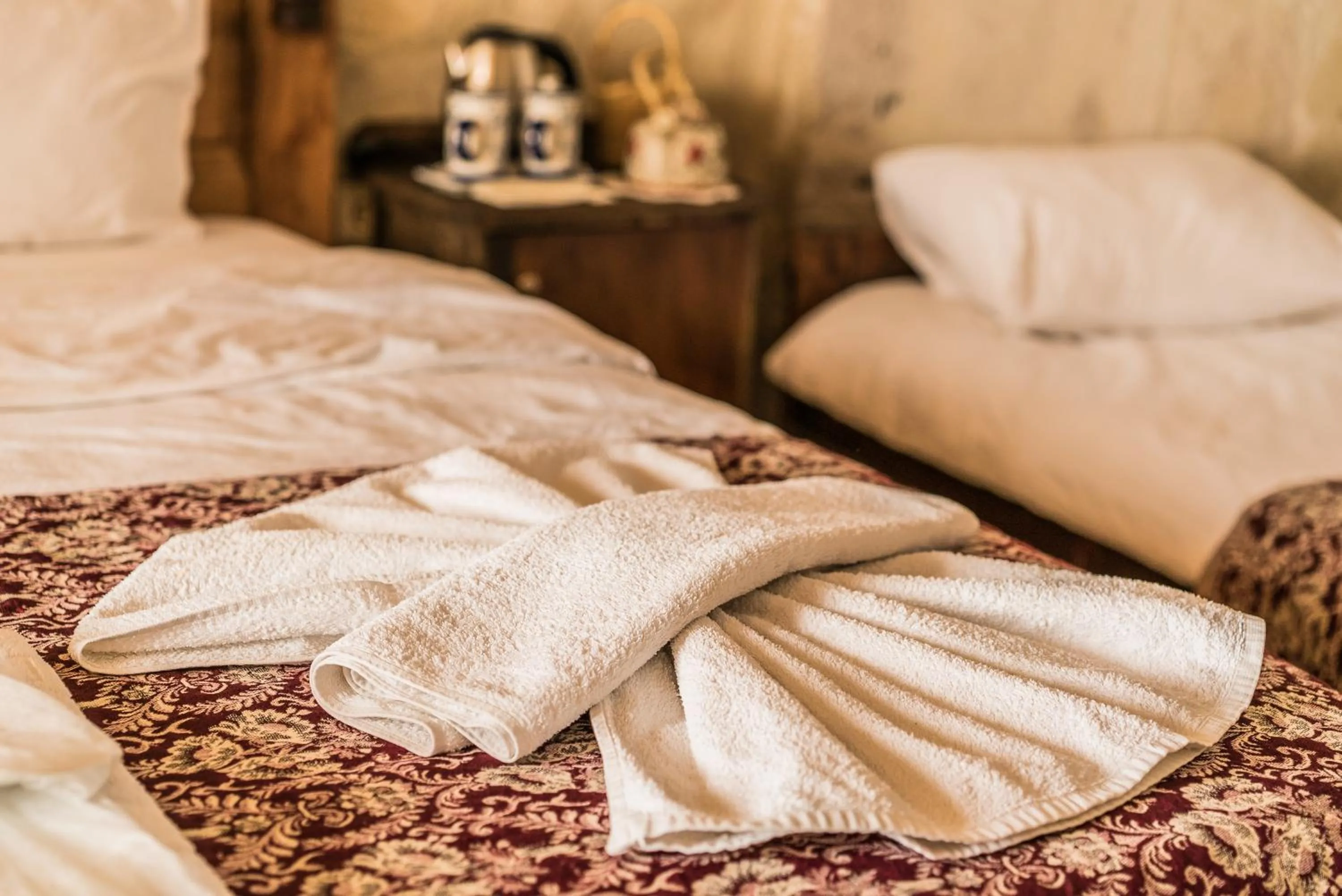 Bed in Atilla's Cave Hotel