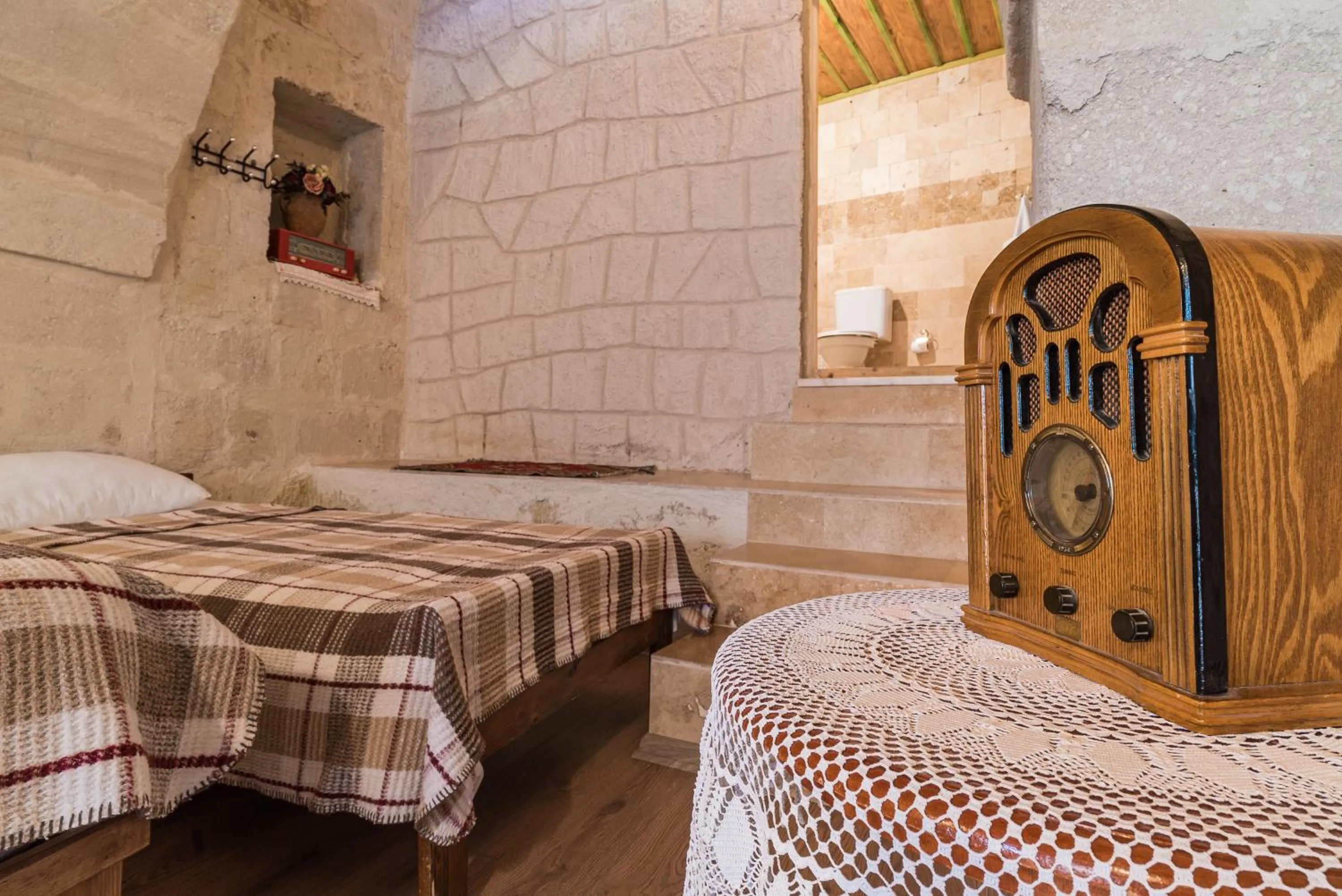 Decorative detail, Bed in Atilla's Cave Hotel