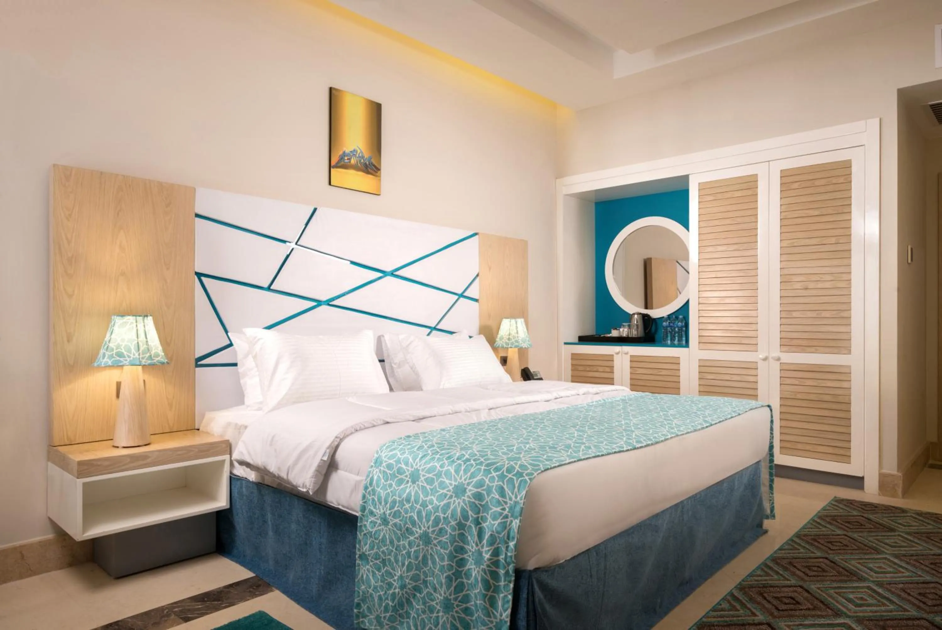 Coffee/tea facilities, Bed in Gravity Hotel & Aqua Park Sahl Hasheesh Families and Couples Only