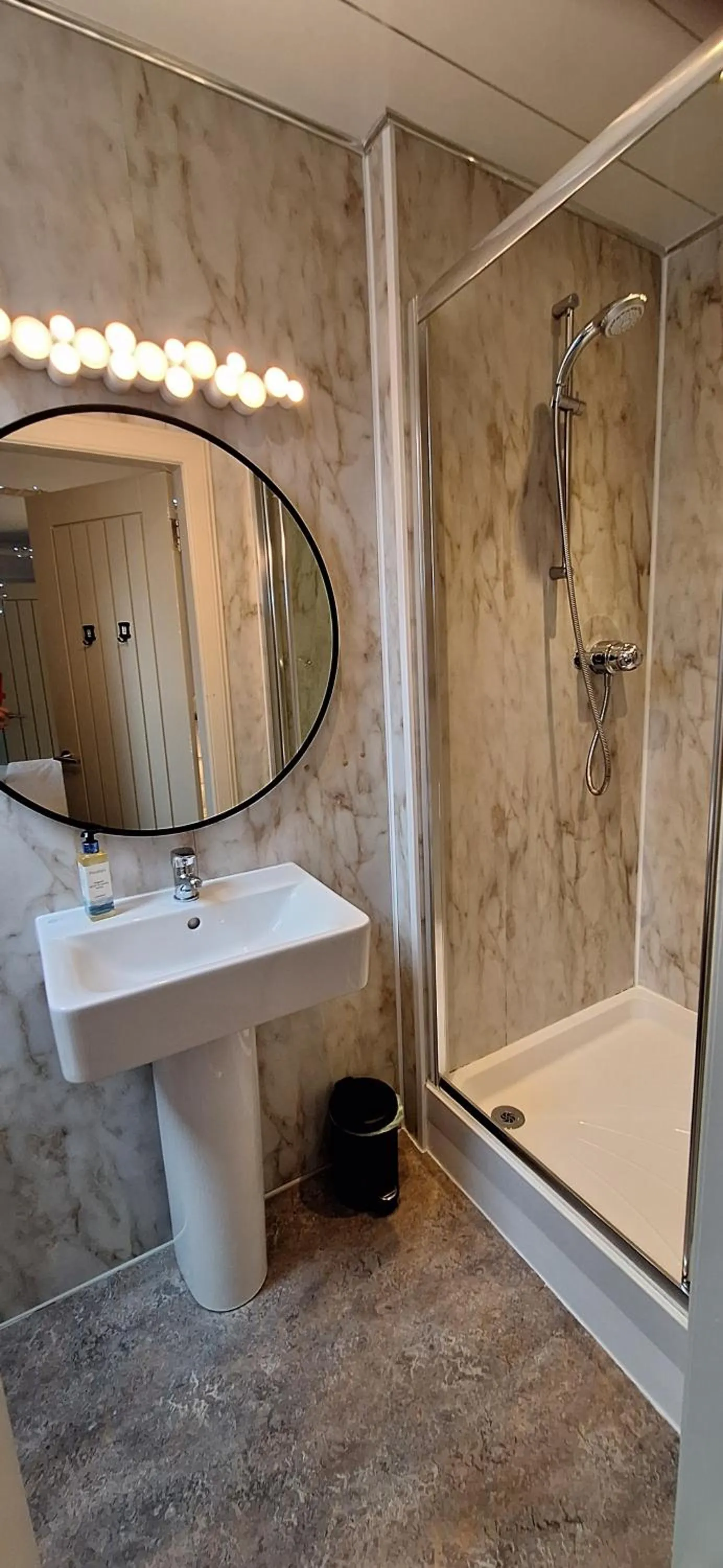 Shower in Lochend Chalets