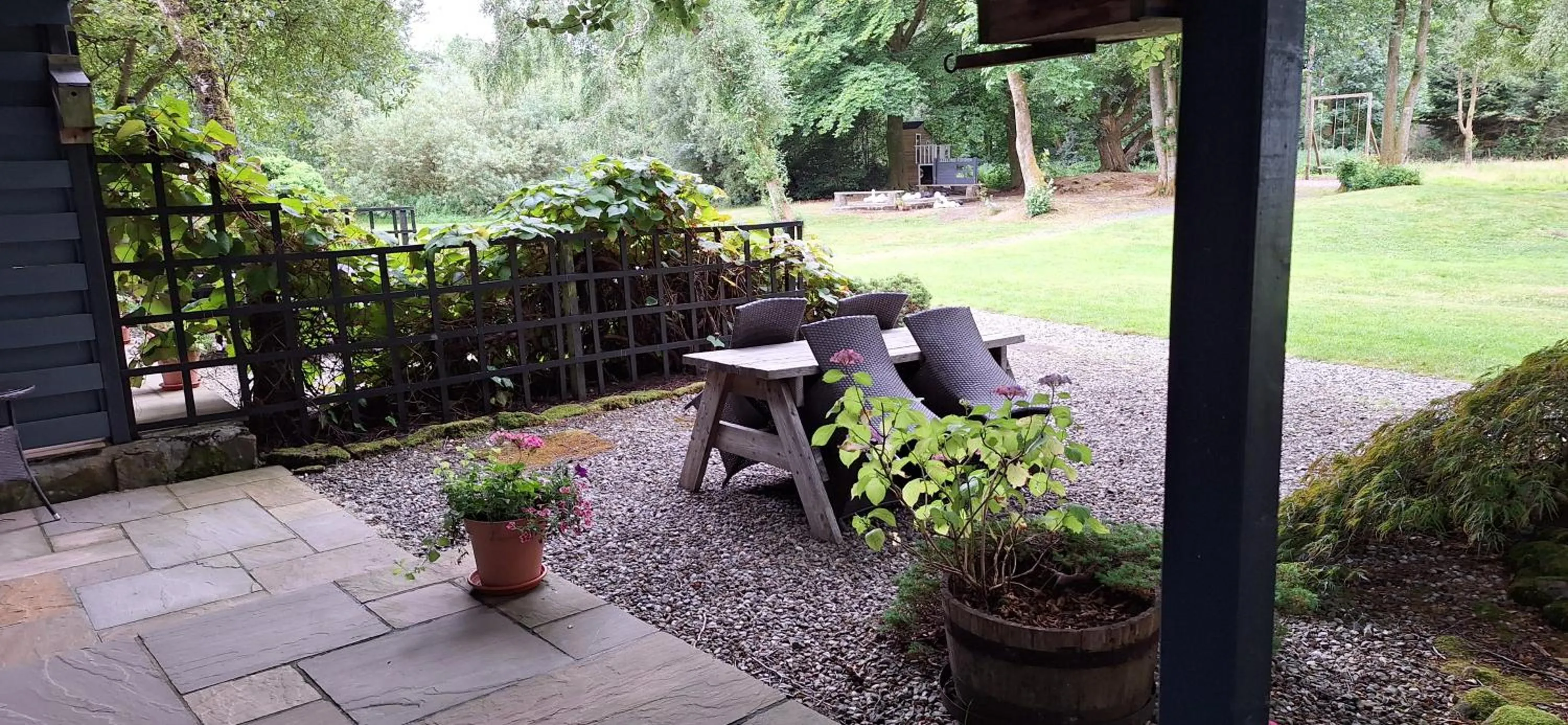 Patio in Lochend Chalets