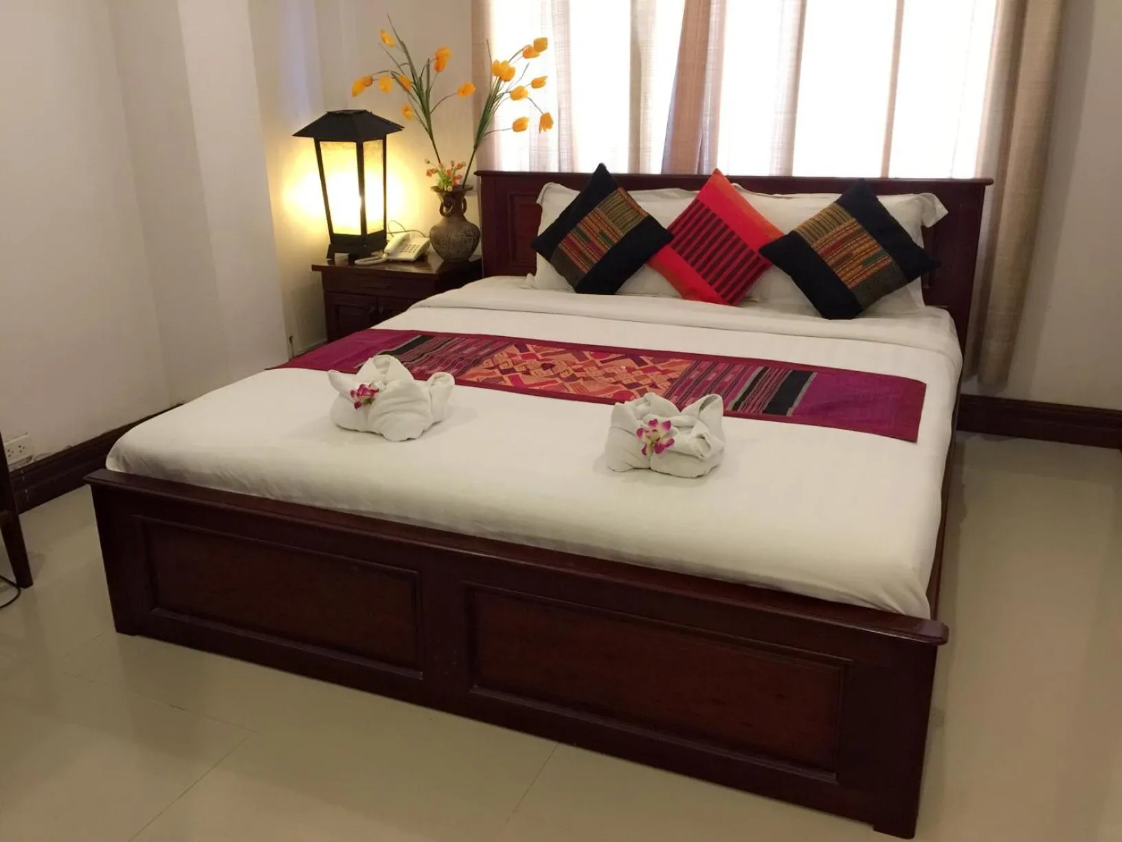 Bed in Vientiane SP Hotel