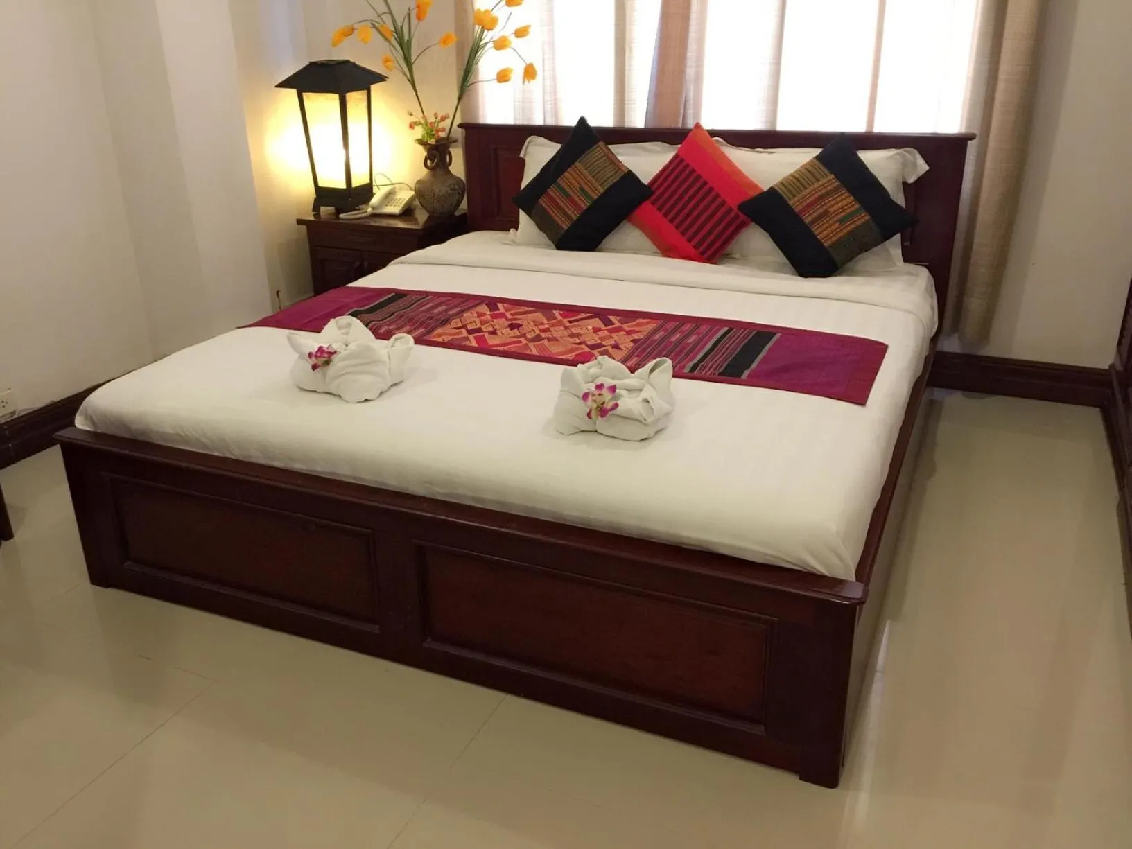 Bed in Vientiane SP Hotel