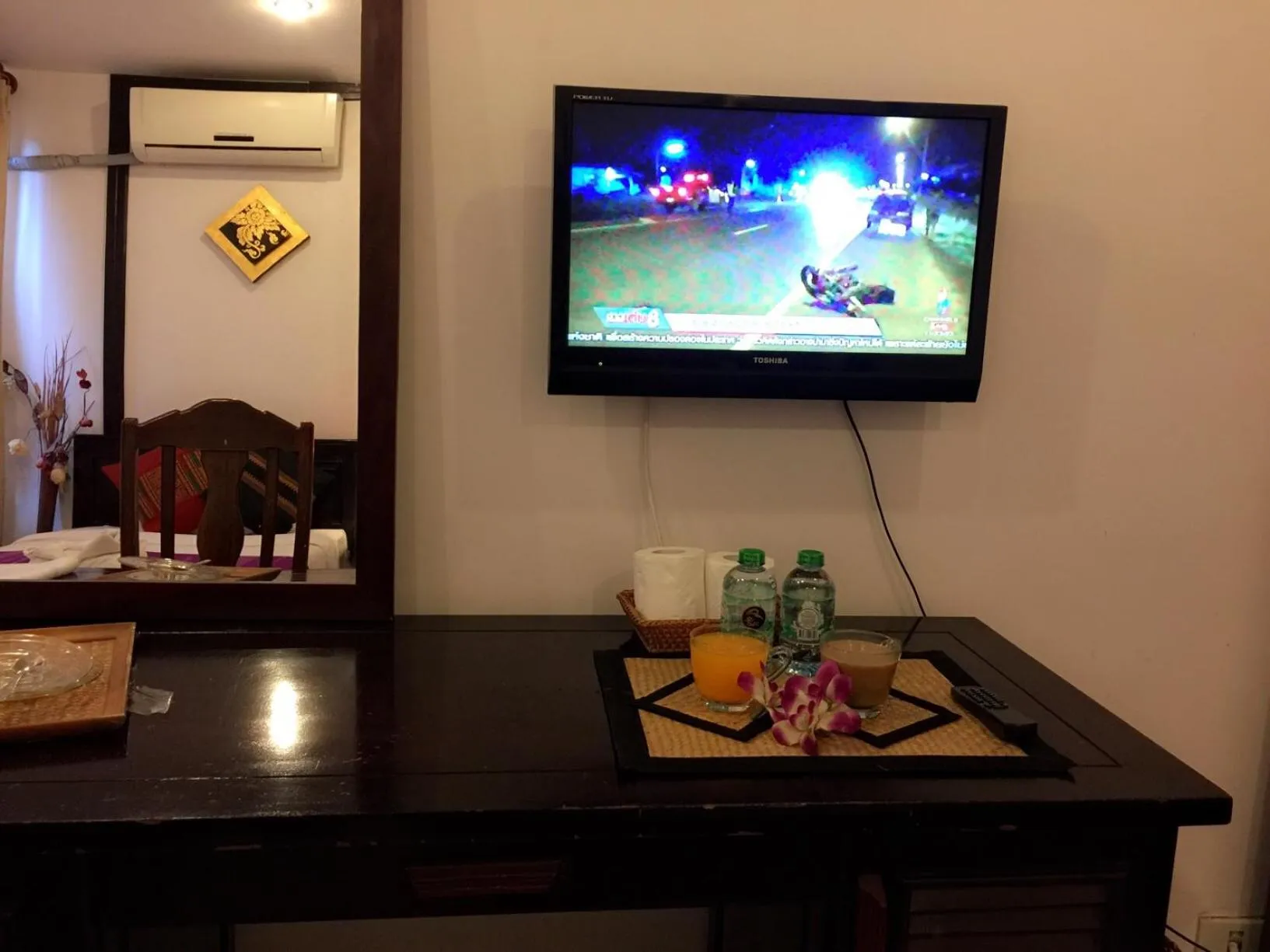 Communal lounge/ TV room in Vientiane SP Hotel