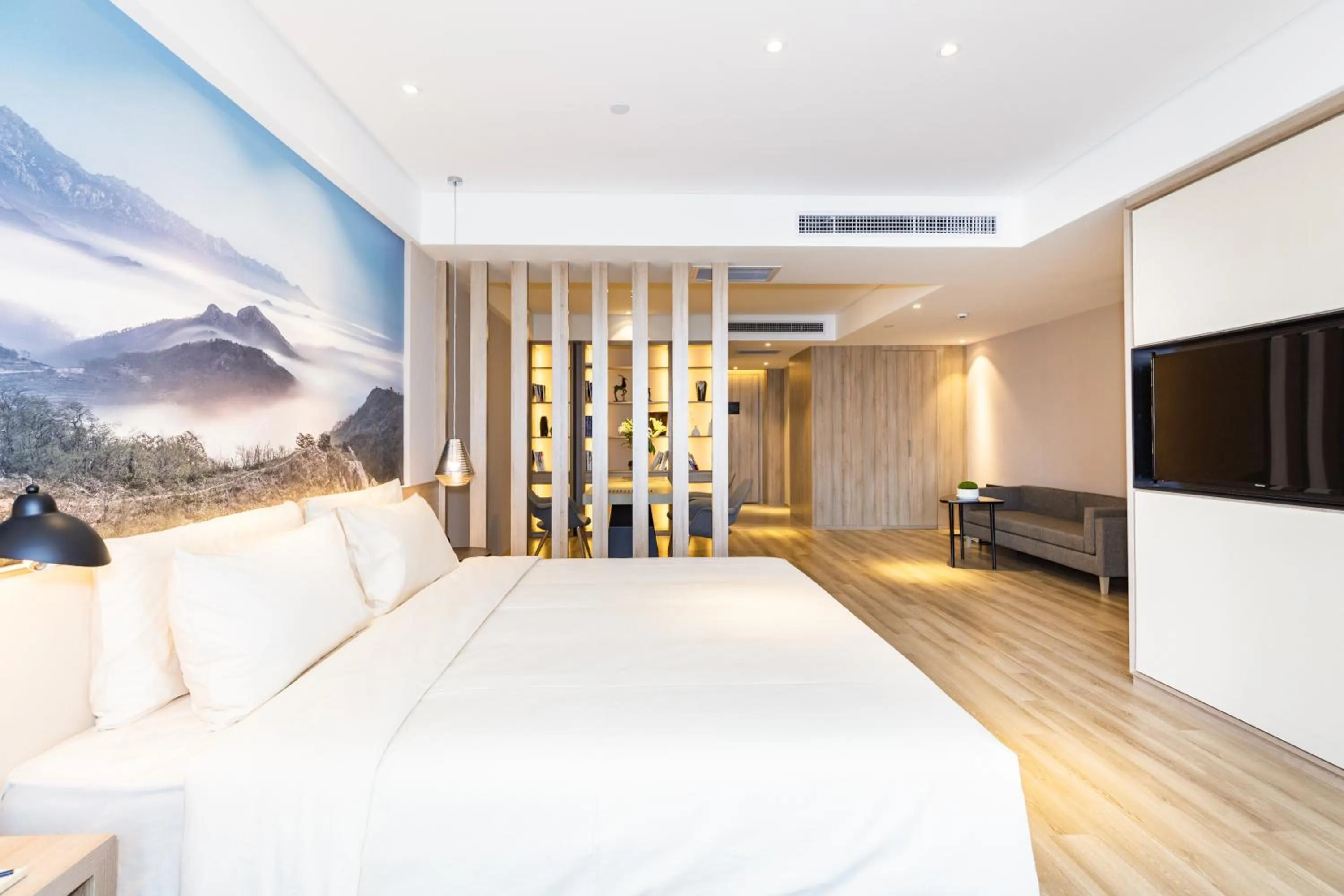 Bed in Atour Jiaozhou Qingdao Hotel