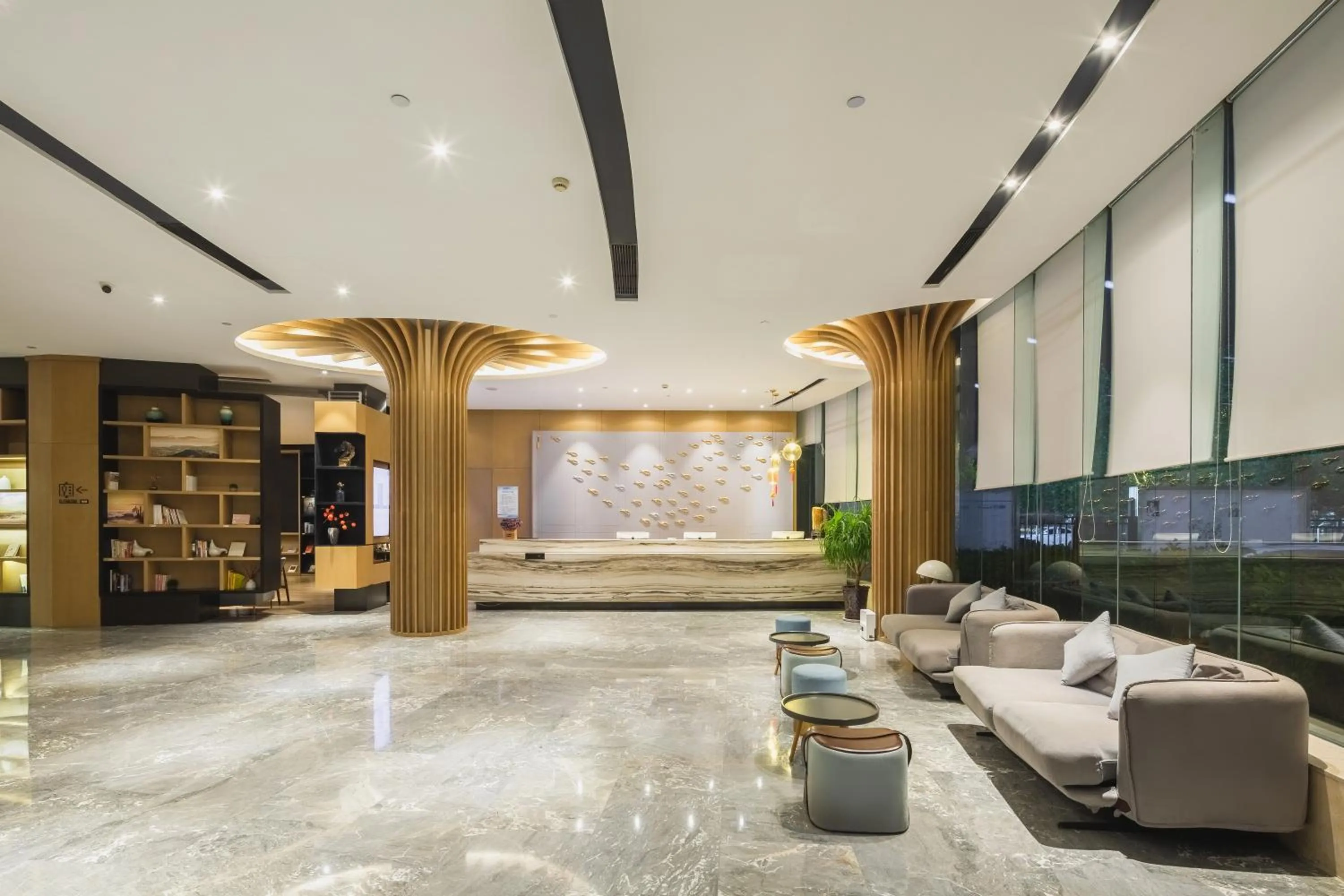 Lobby or reception in Atour Jiaozhou Qingdao Hotel
