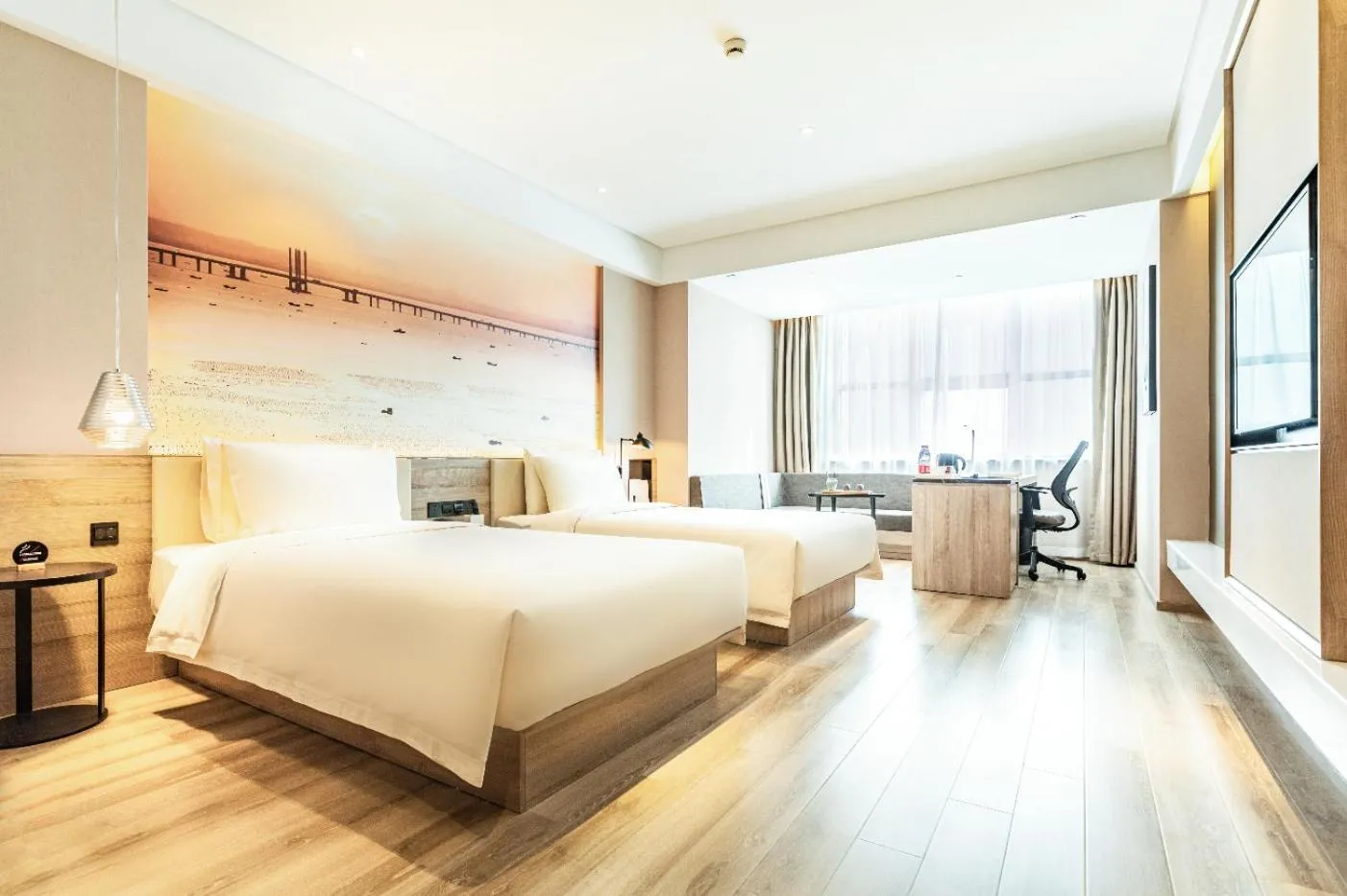 Bed in Atour Jiaozhou Qingdao Hotel