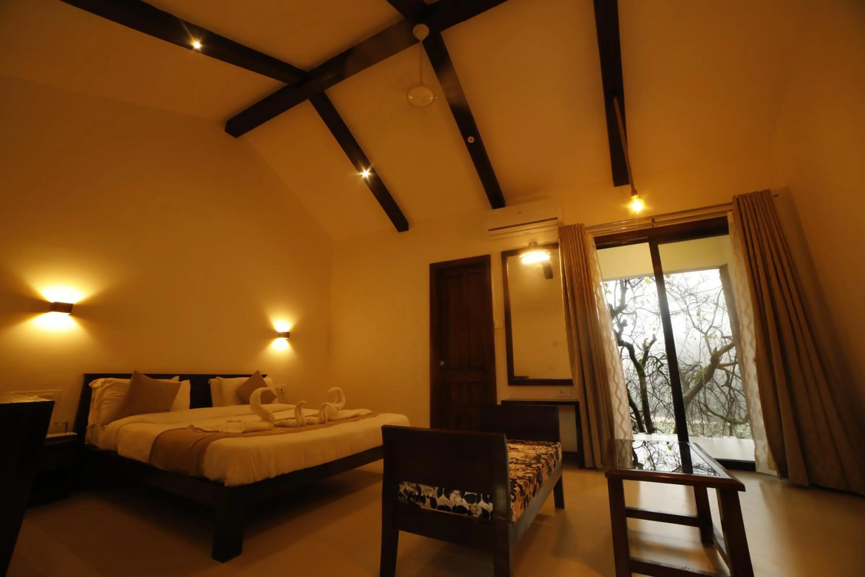 View (from property/room), Bed in La Serene Resort and Spa