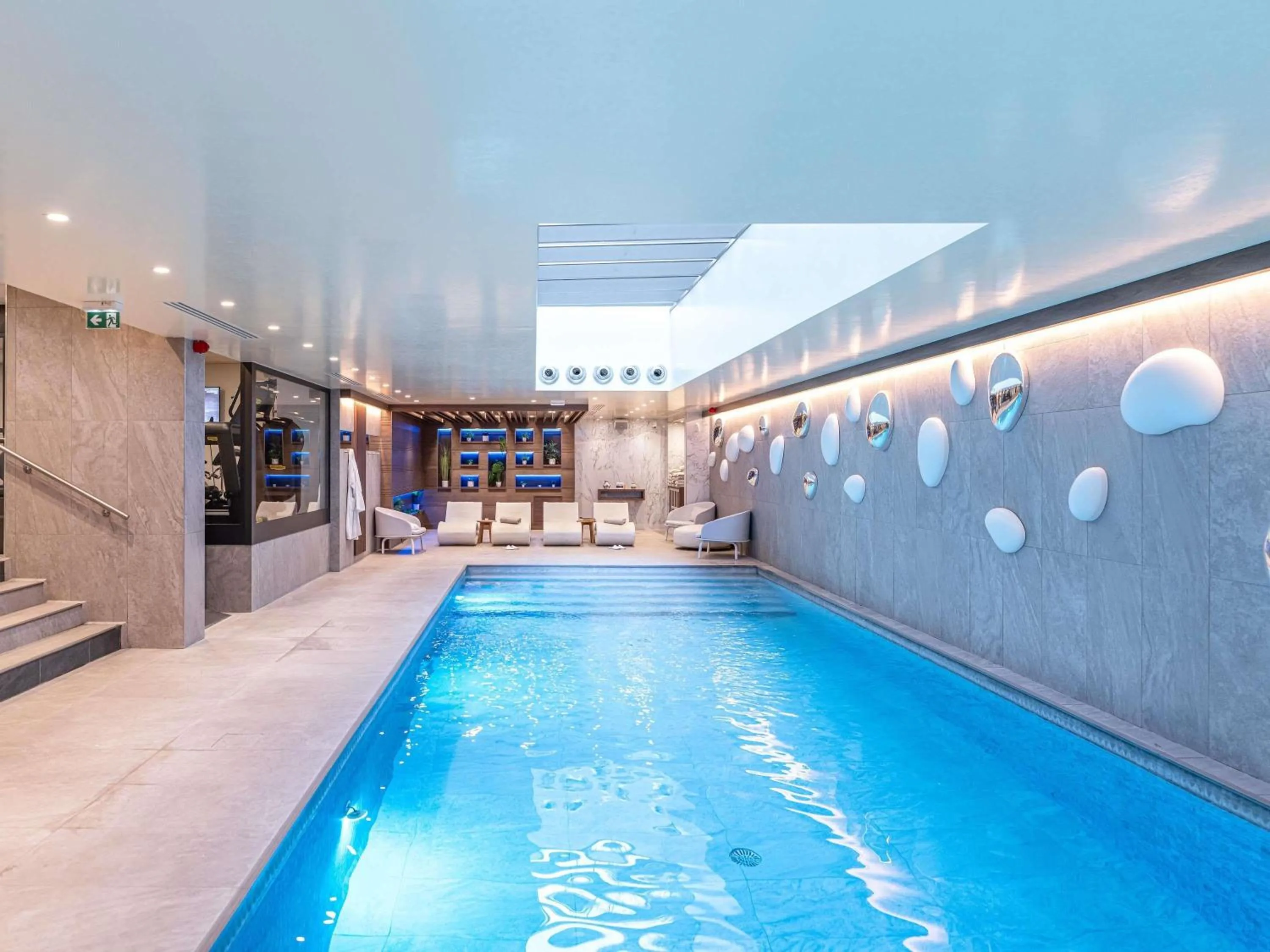 Pool view in Novotel Deauville Plage