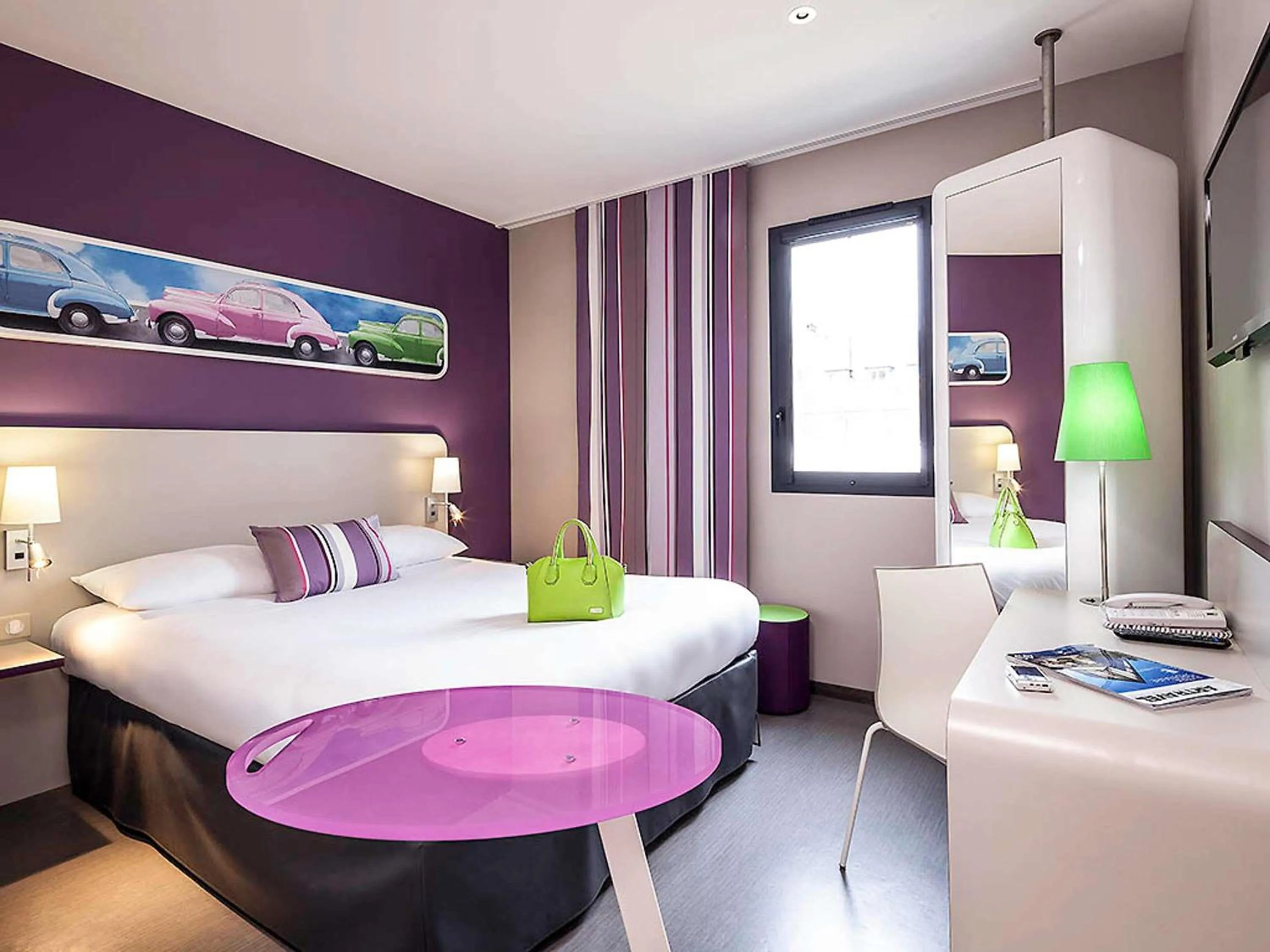 Bedroom, Bed in ibis Styles Montbéliard