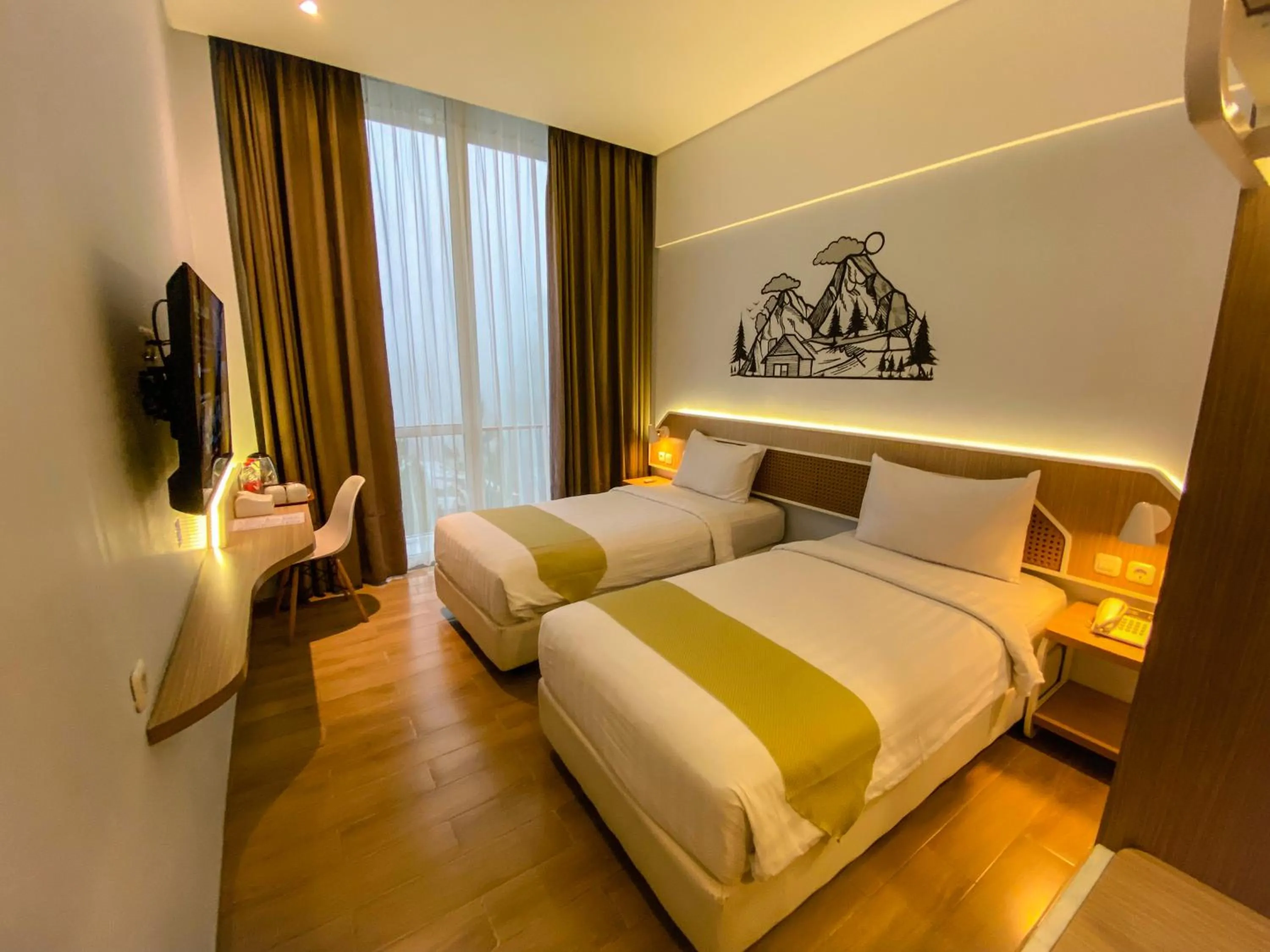 Bedroom, Bed in Facade Hotel by Azana