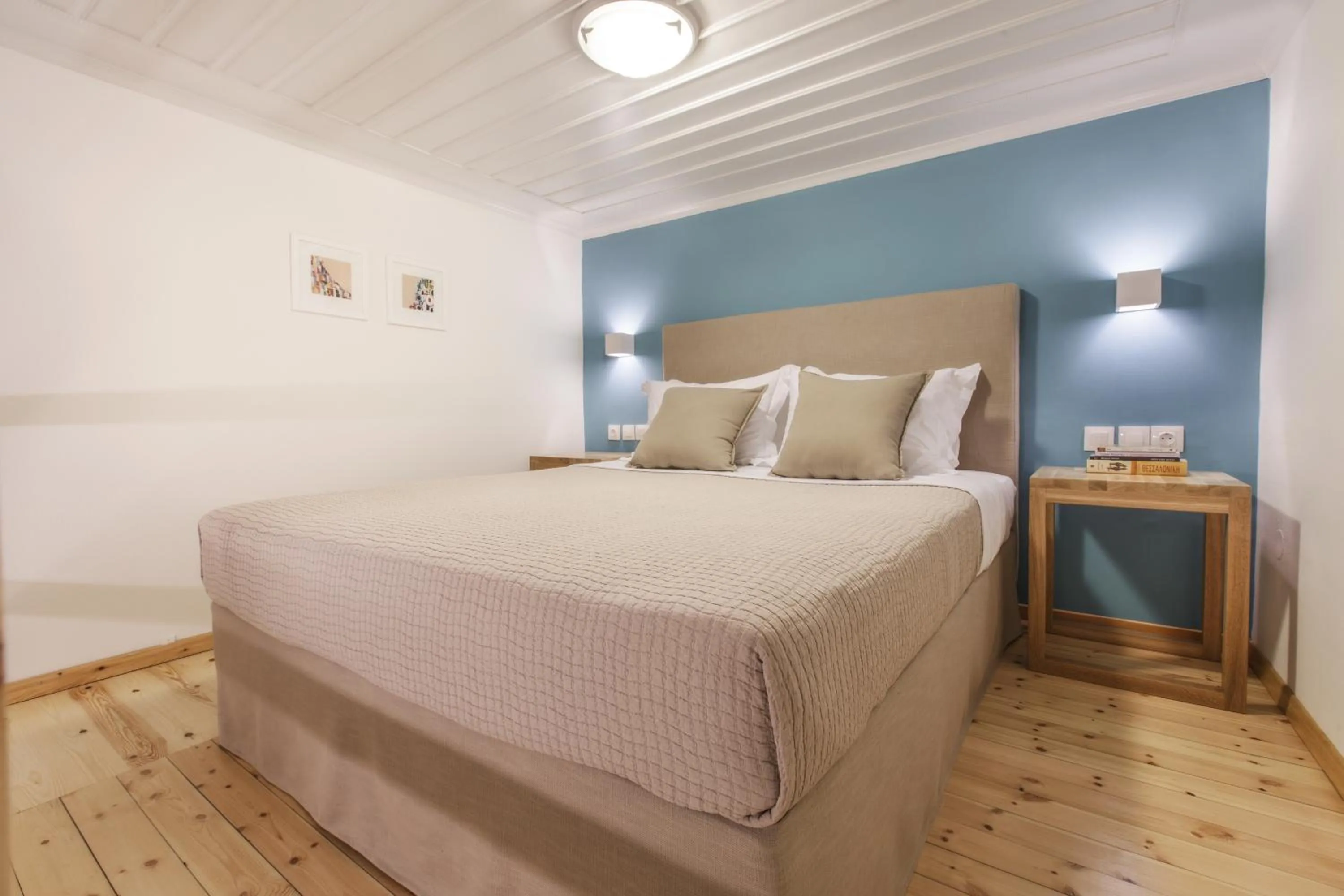 Bed in Olga Hotel Mouresi