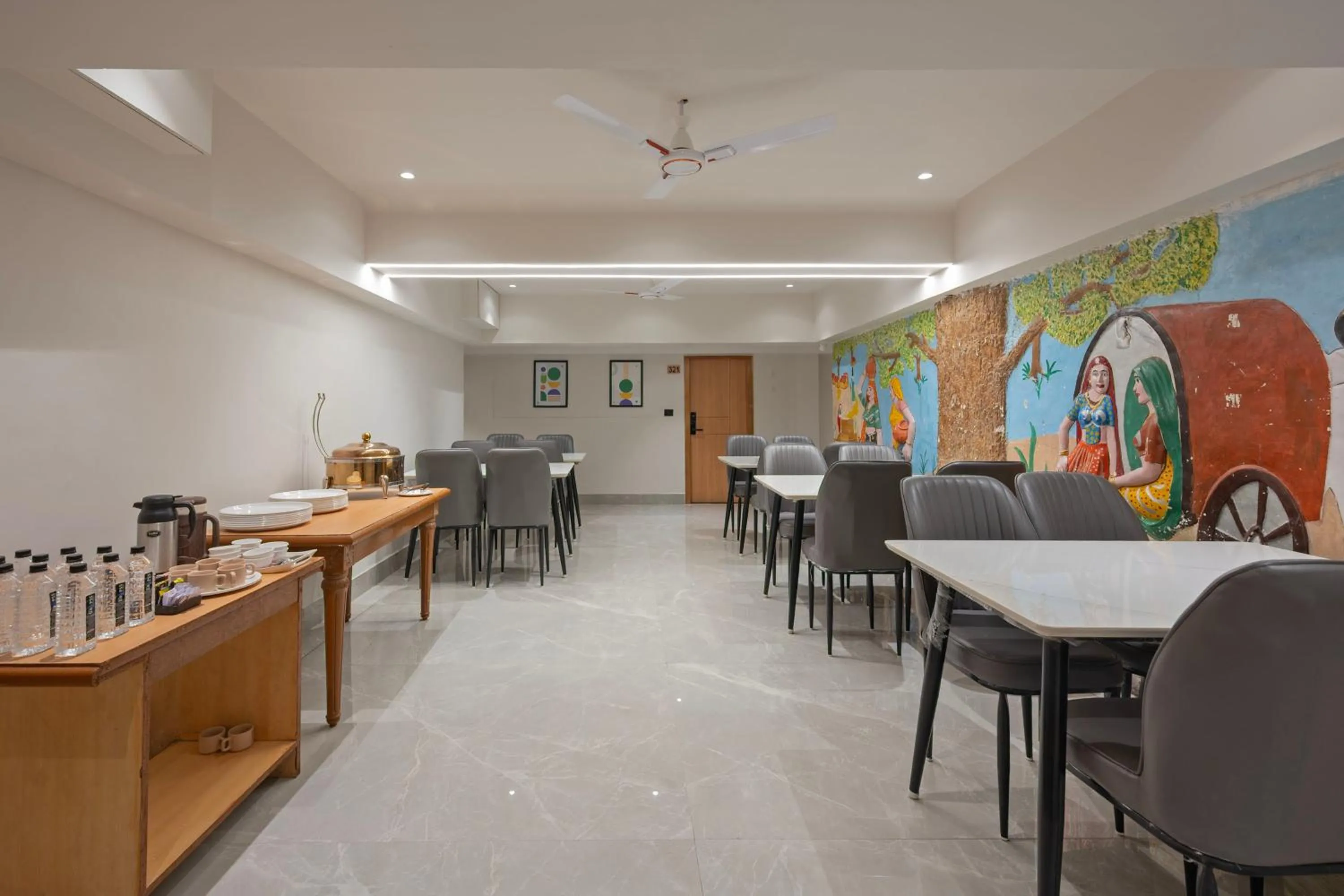 Dining area in Treebo Shree Krishna Palace